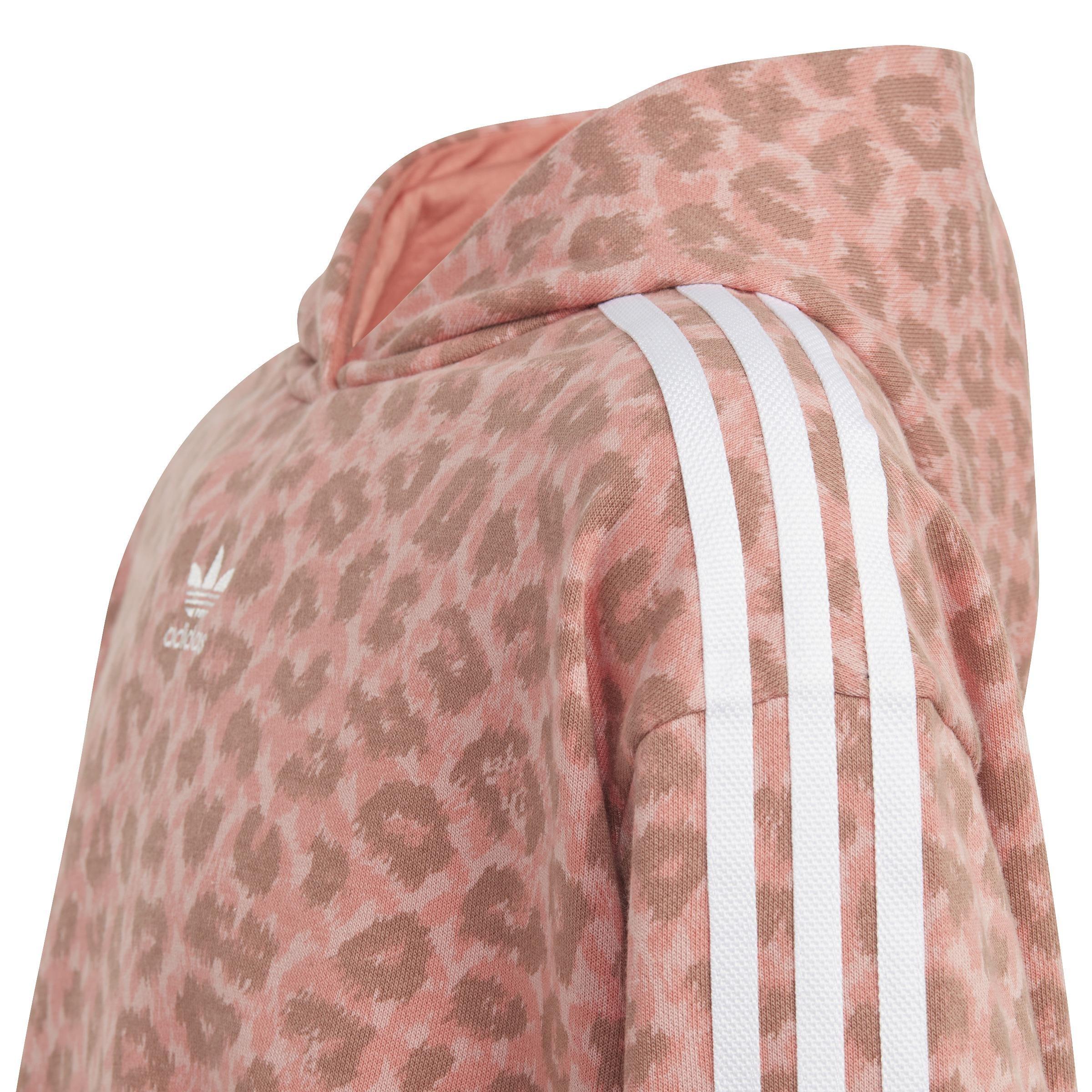 Kids Animal Allover Print Crop Hoodie, Pink, , large image number 5