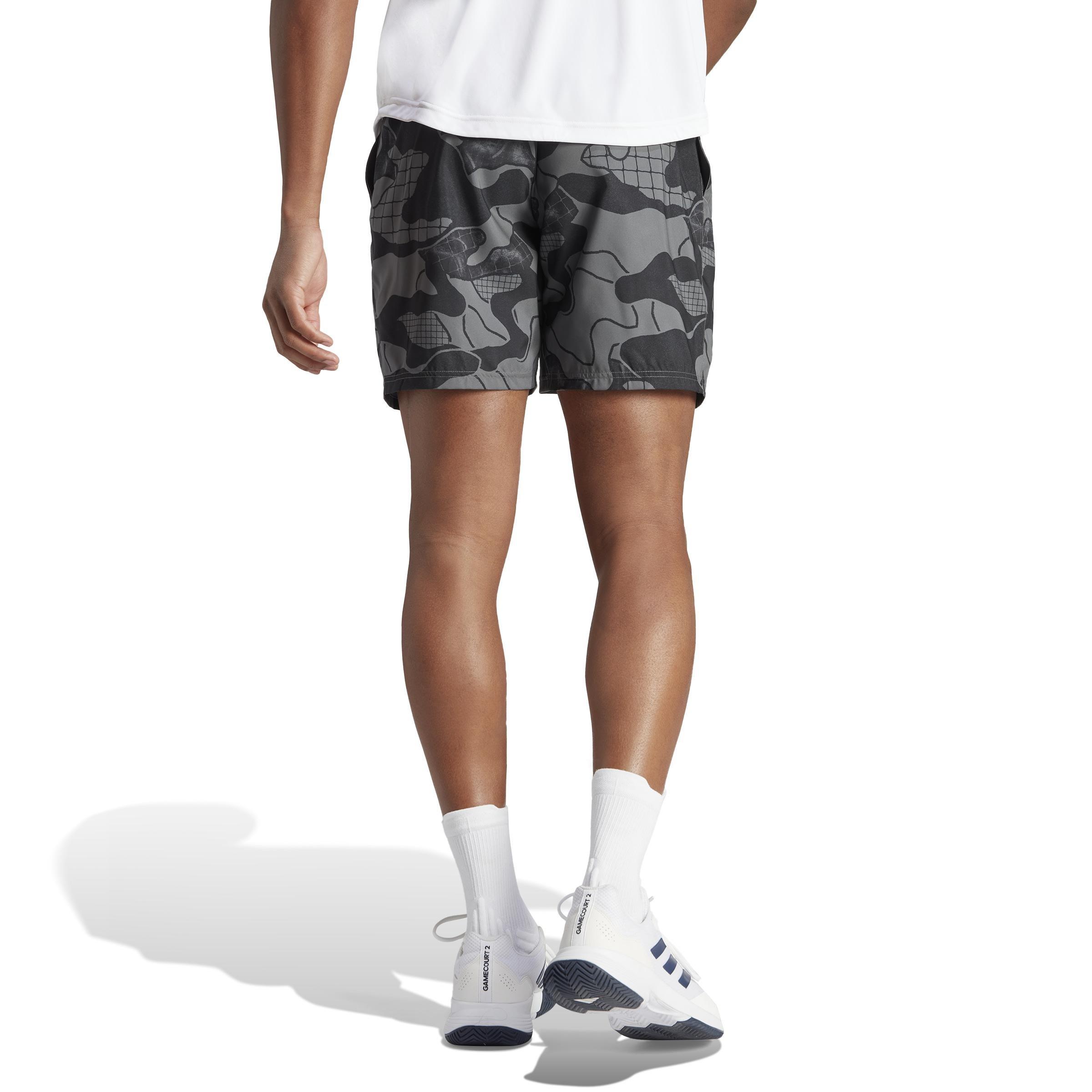 Club Graphic Tennis Shorts, Grey, , large image number 2