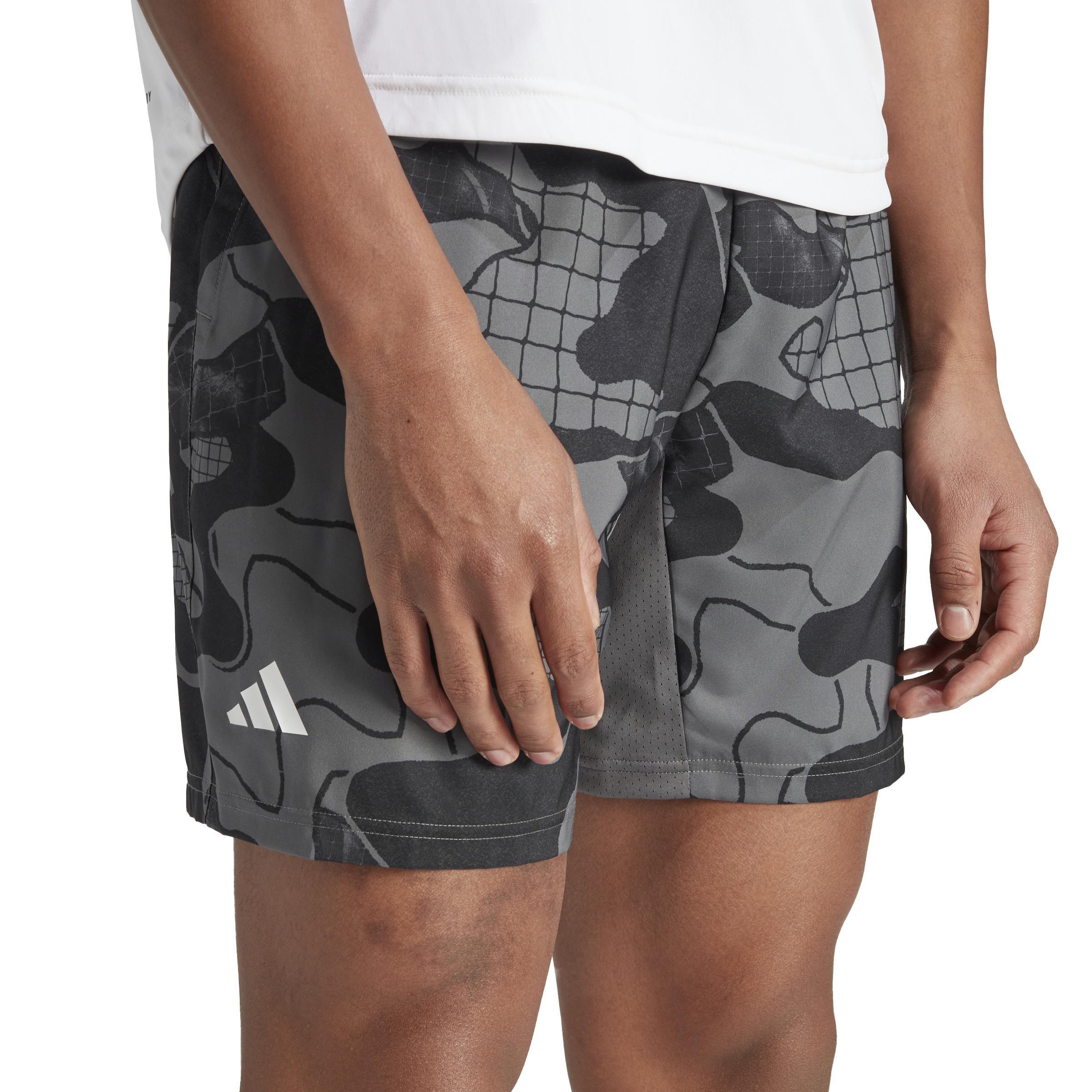 Club Graphic Tennis Shorts, Grey, , large image number 4