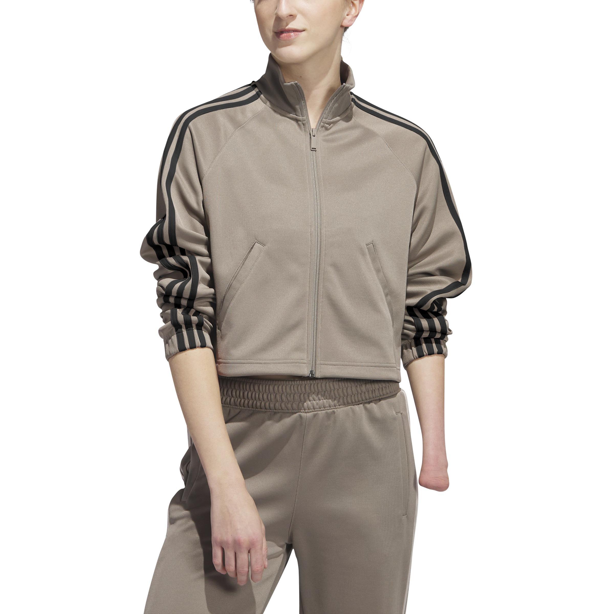 Tricot Warm-Up Jacket, Beige, A901_ONE, large image number 2