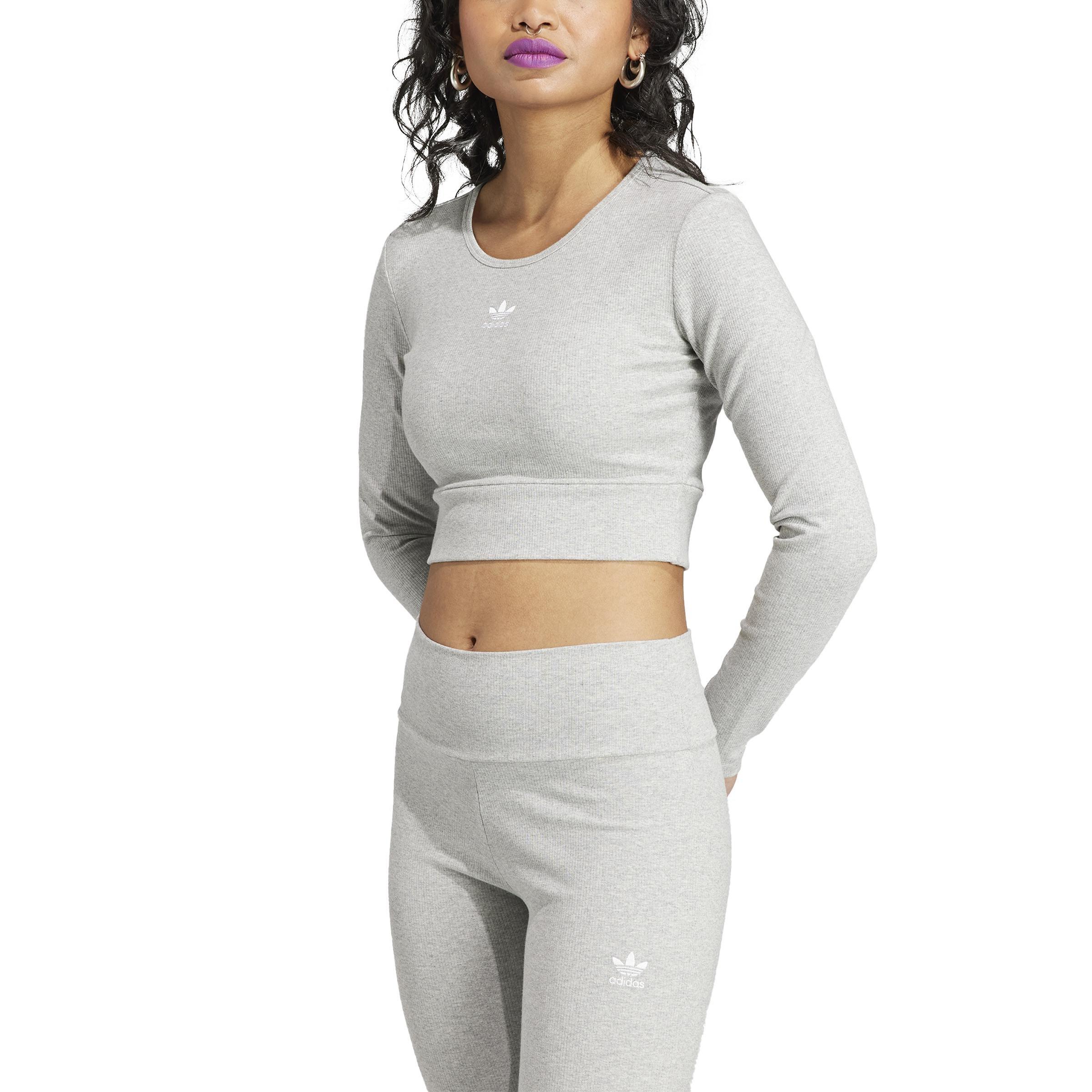 Essentials Rib Long-Sleeve Top, Grey, A901_ONE, large image number 2