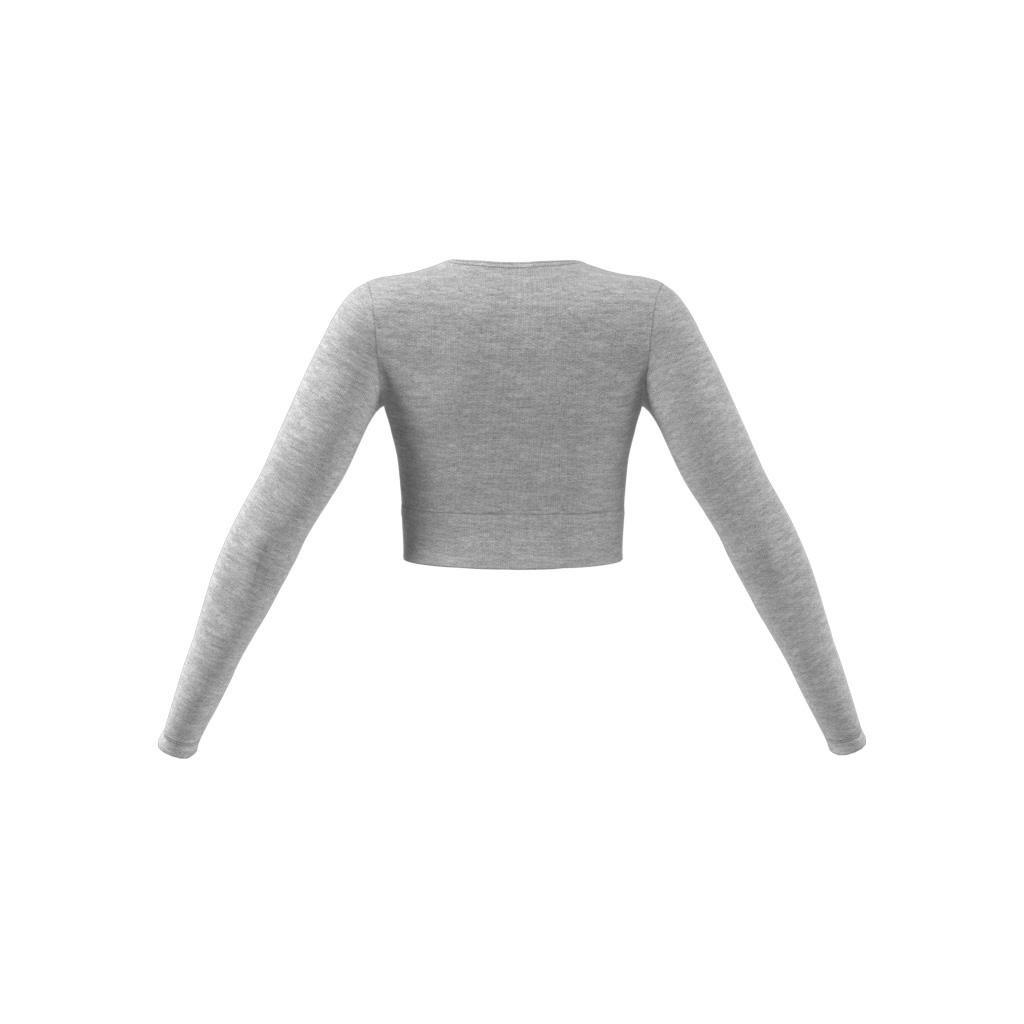 Essentials Rib Long-Sleeve Top, Grey, A901_ONE, large image number 7