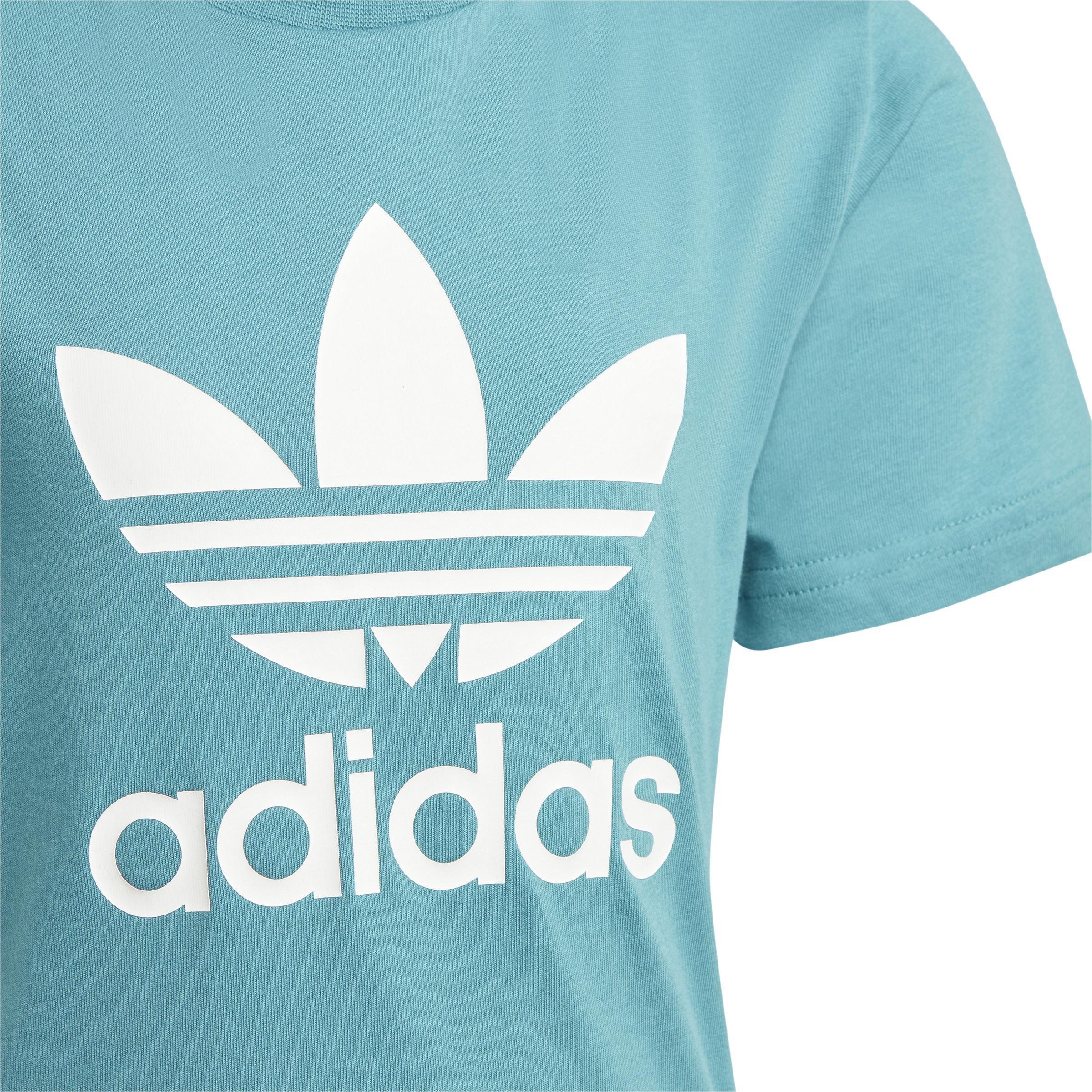 Unisex Kids Adicolor Shorts And Tee Set, Turquoise, A901_ONE, large image number 6