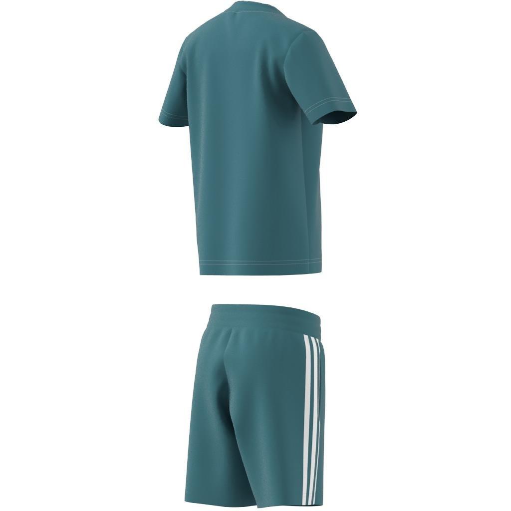 Unisex Kids Adicolor Shorts And Tee Set, Turquoise, A901_ONE, large image number 7