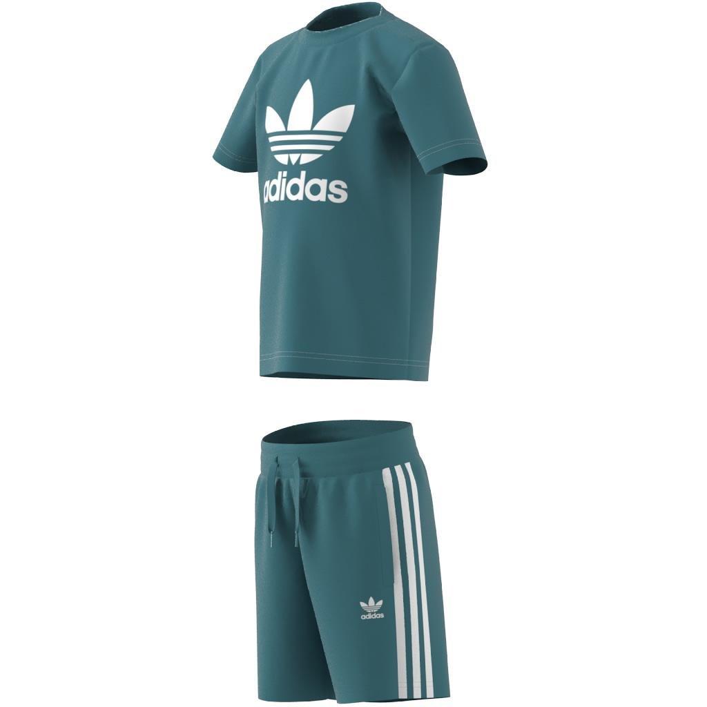 Unisex Kids Adicolor Shorts And Tee Set, Turquoise, A901_ONE, large image number 13