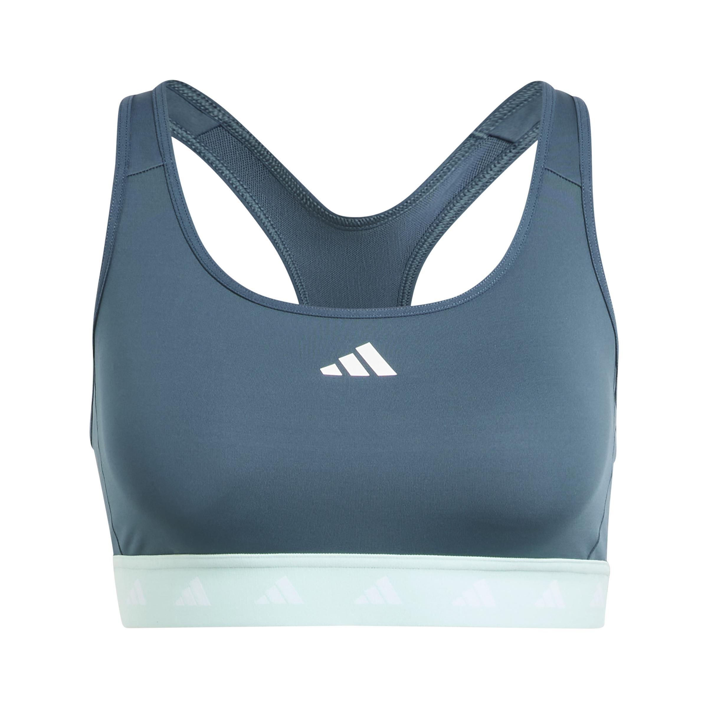 Powerreact Training Medium-Support Techfit Bra, Turquoise, A901_ONE, large image number 1