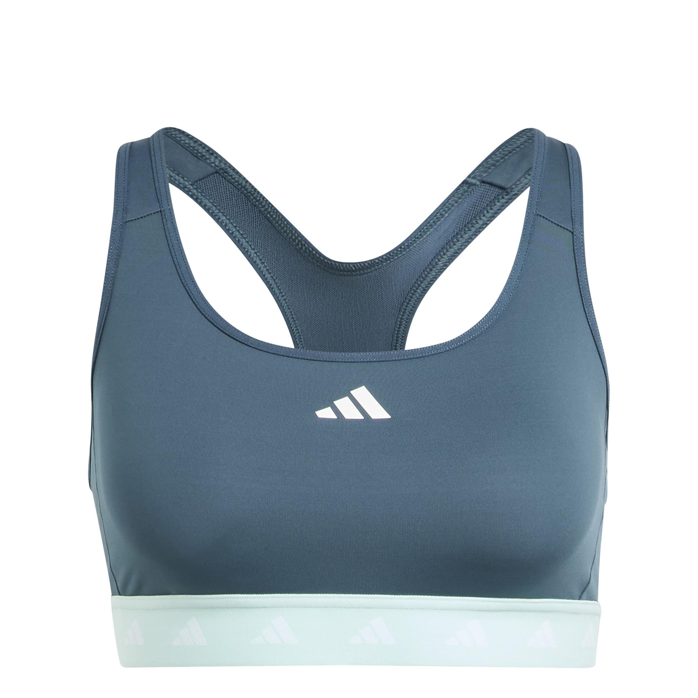 Powerreact Training Medium-Support Techfit Bra, Turquoise, A901_ONE, large image number 2