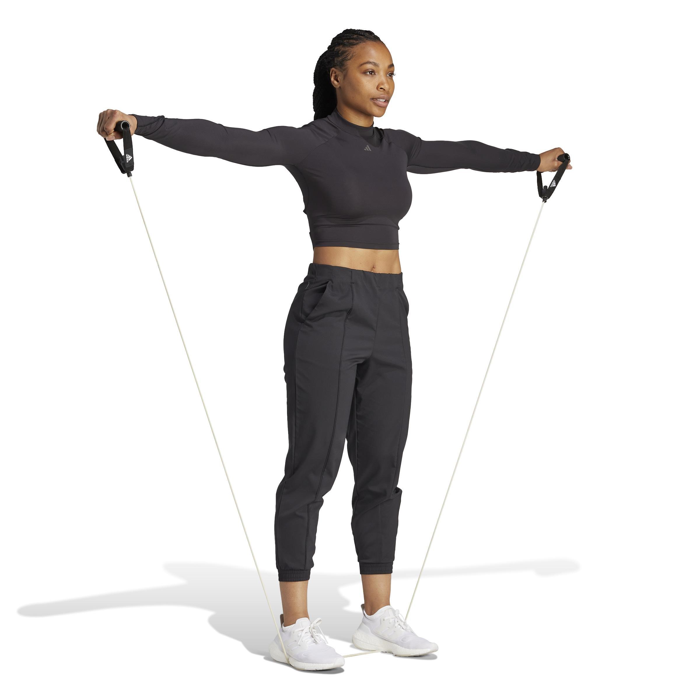 AEROREADY Train Essentials Minimal Branding Woven Joggers, Black, A901_ONE, large image number 3