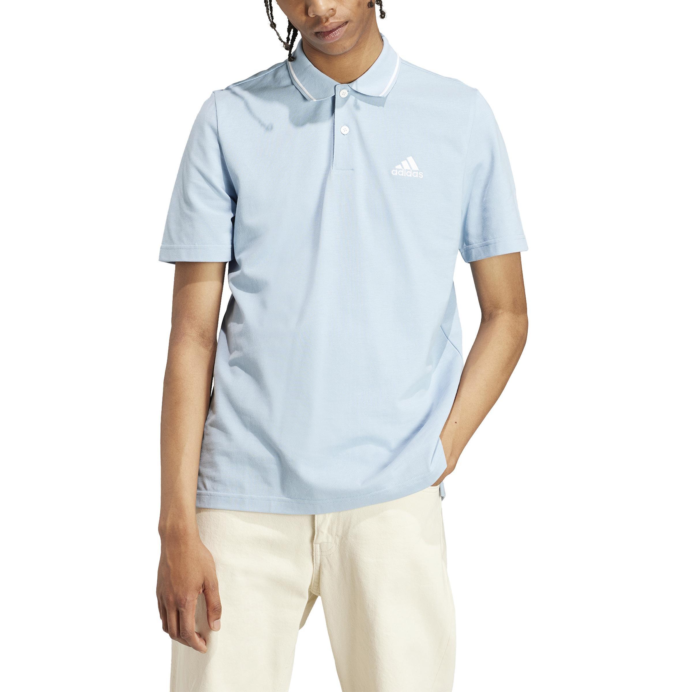 Essentials Piqué Small Logo Polo Shirt, Blue, , large image number 1