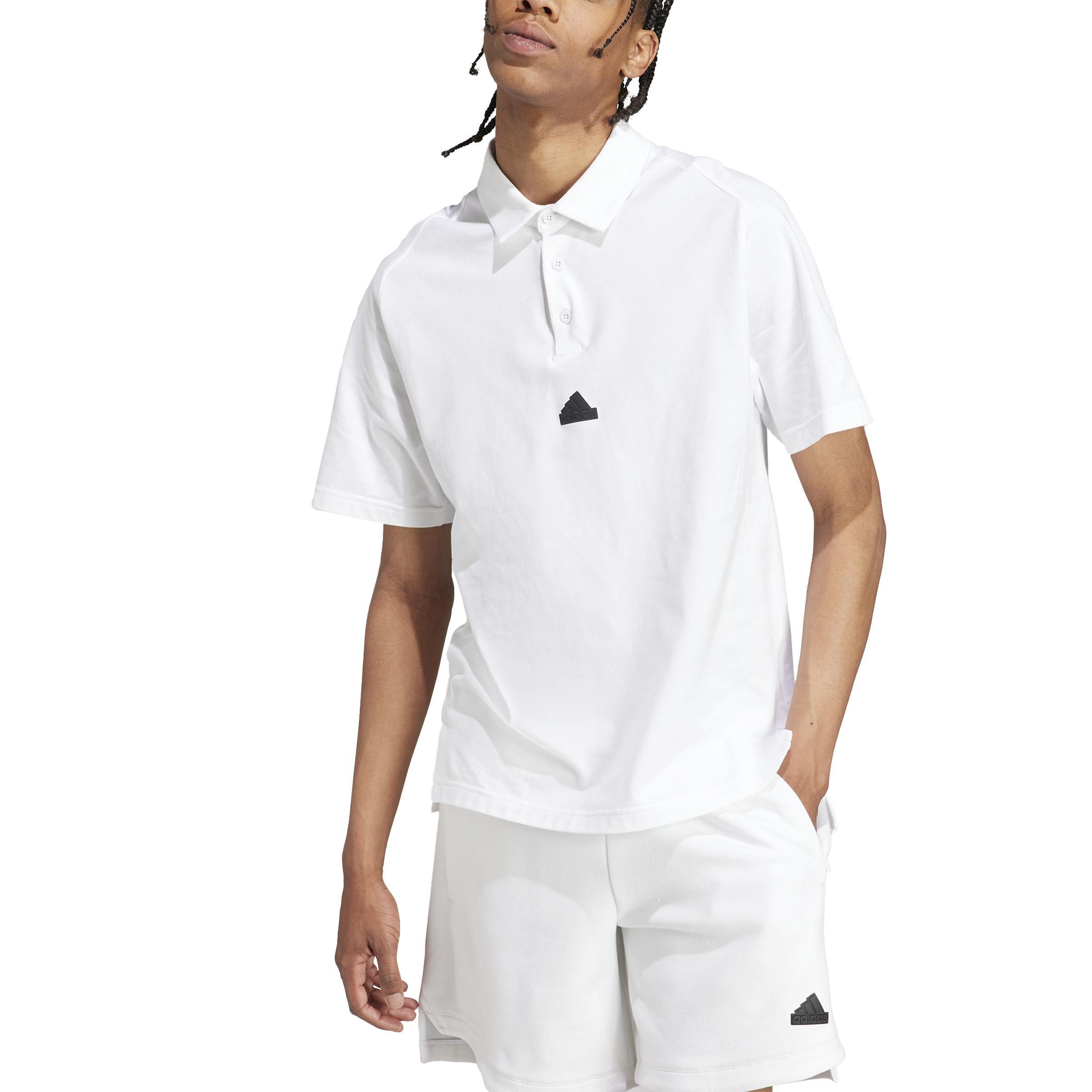 adidas Z.N.E. Premium Polo Shirt, White, A901_ONE, large image number 2