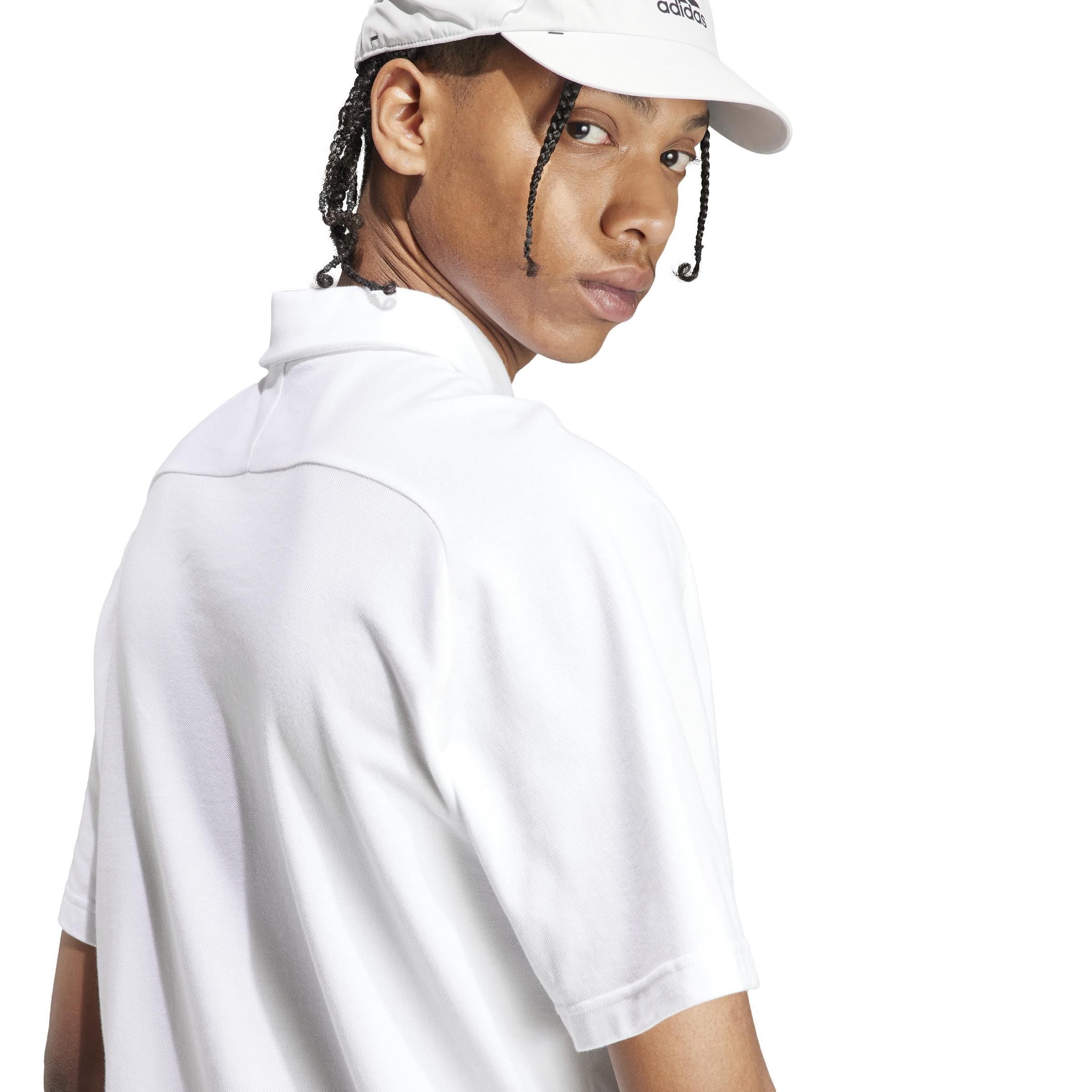 adidas Z.N.E. Premium Polo Shirt, White, A901_ONE, large image number 4