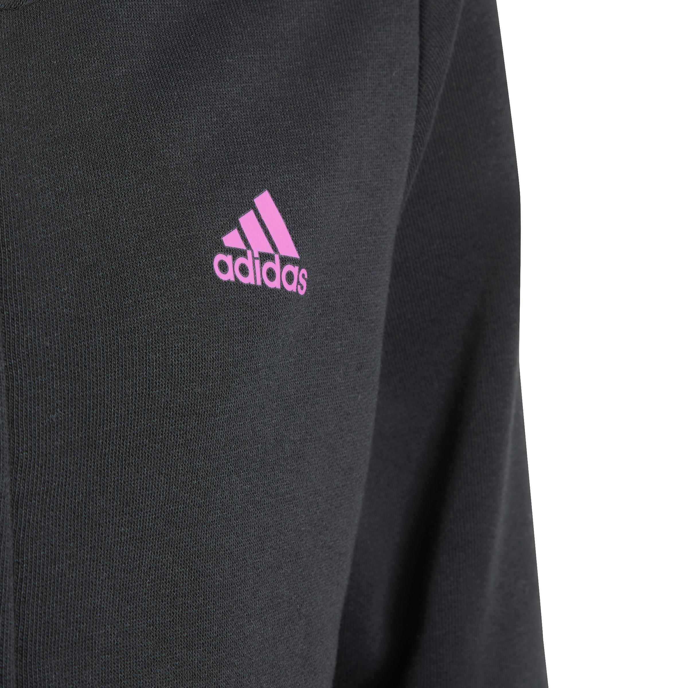 Kids Essentials Linear Logo Full-Zip Hoodie, Black, A901_ONE, large image number 5