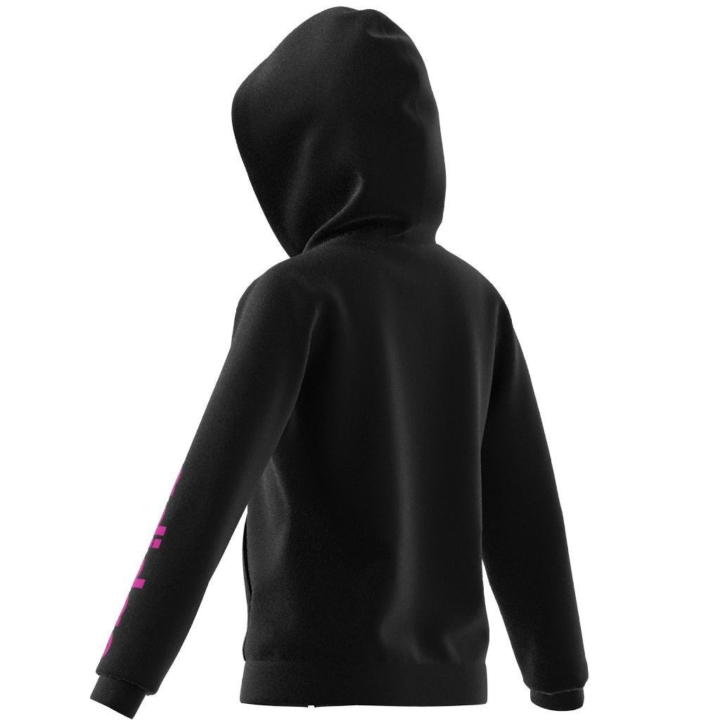 Kids Essentials Linear Logo Full-Zip Hoodie, Black, A901_ONE, large image number 8