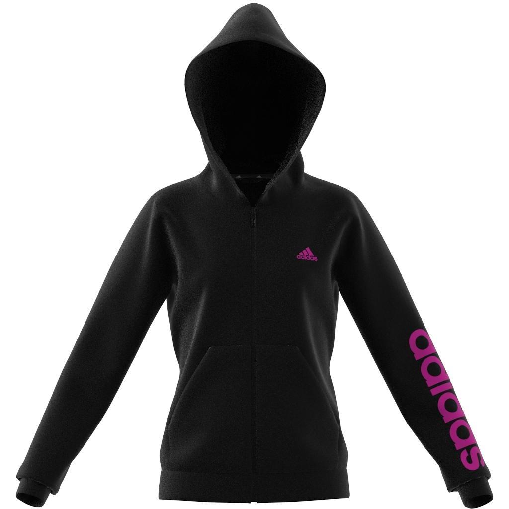 Kids Essentials Linear Logo Full-Zip Hoodie, Black, A901_ONE, large image number 10