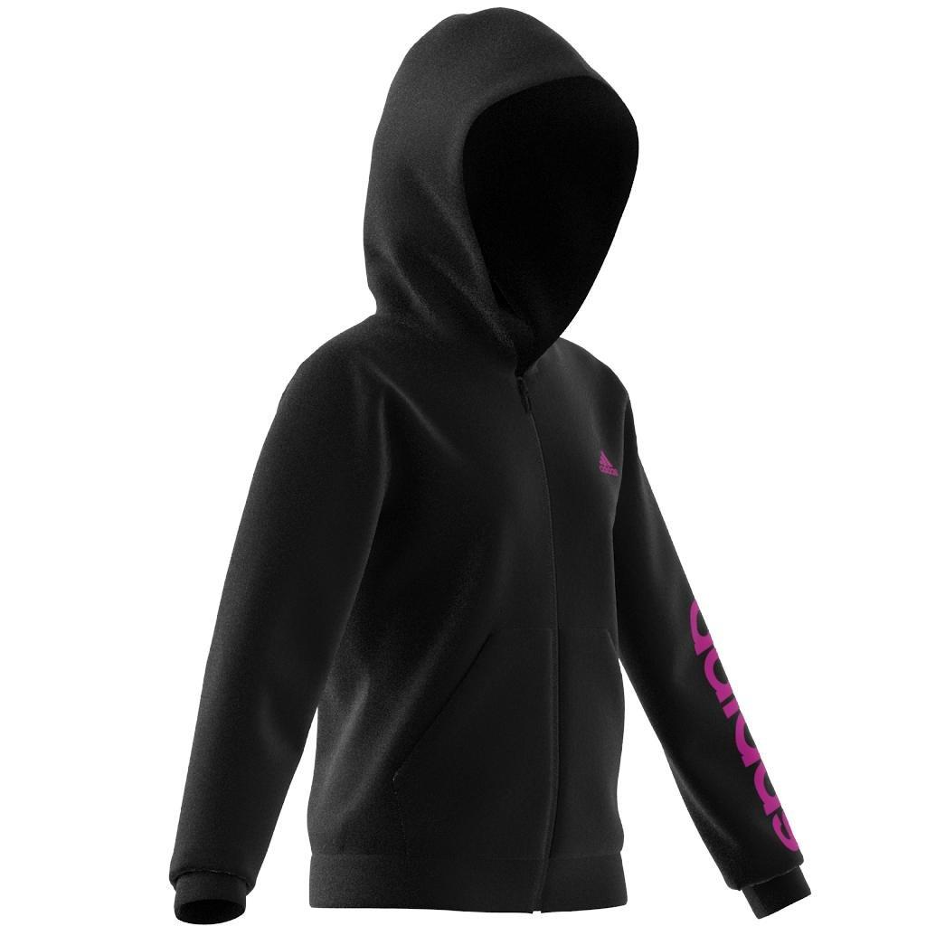 Kids Essentials Linear Logo Full-Zip Hoodie, Black, A901_ONE, large image number 11