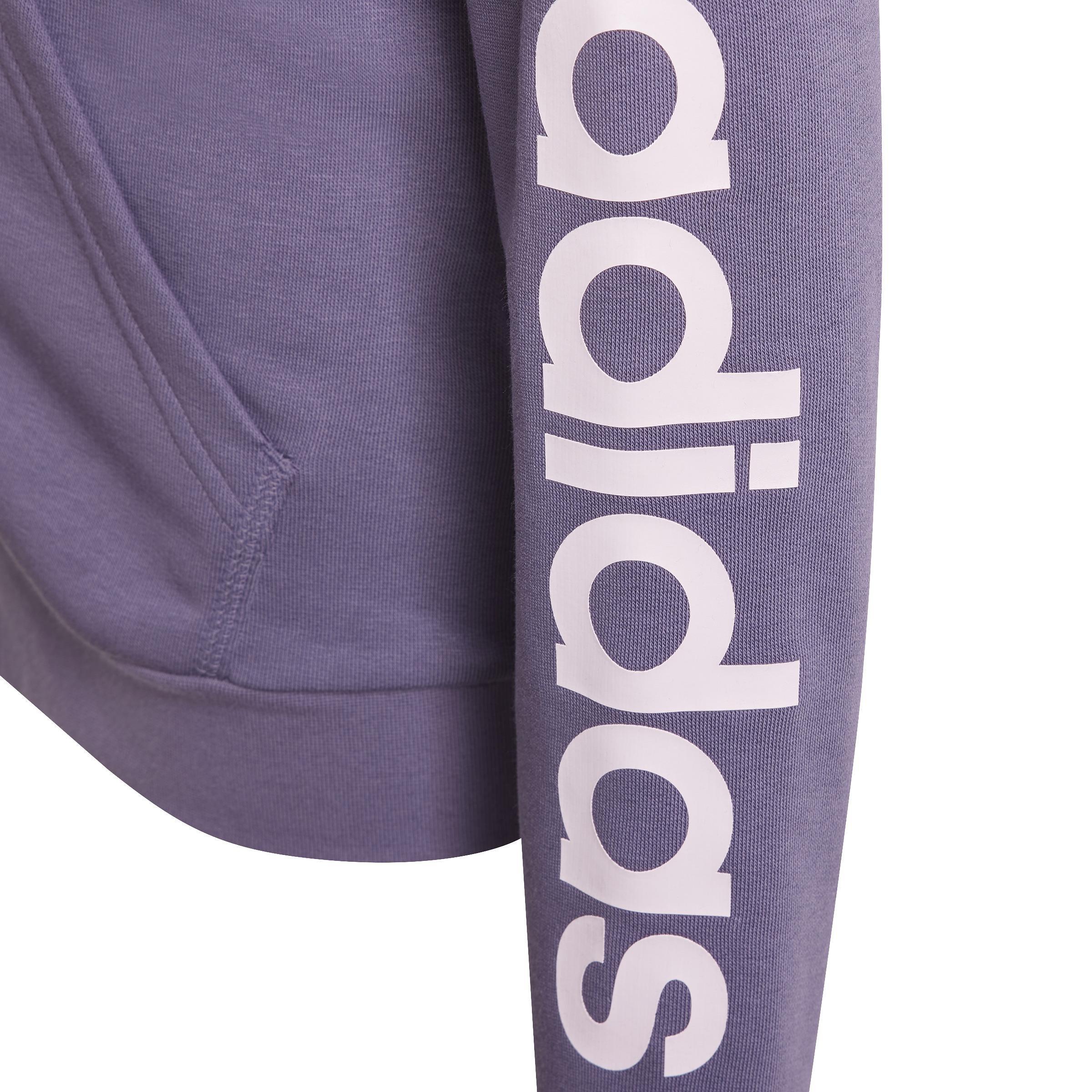 Kids Essentials Linear Logo Full-Zip Hoodie, Purple, A901_ONE, large image number 5