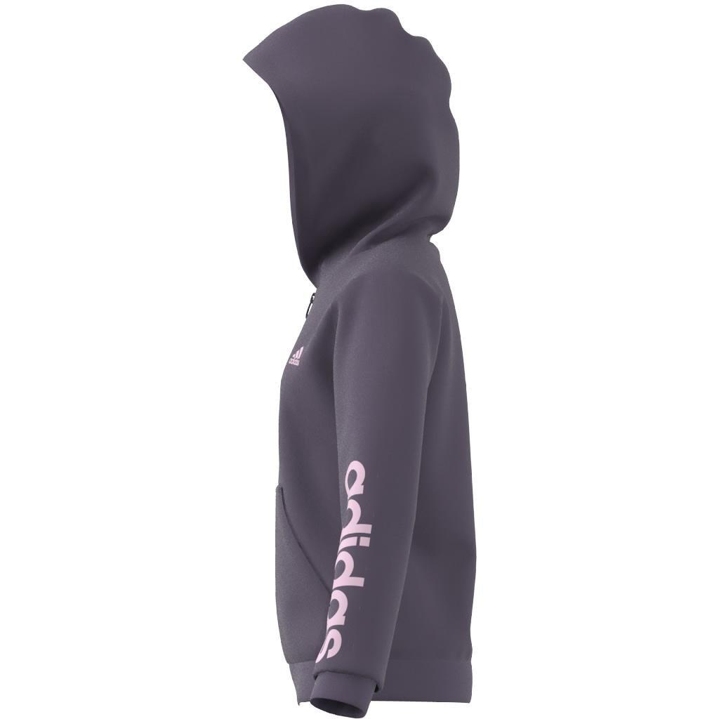 Kids Essentials Linear Logo Full-Zip Hoodie, Purple, A901_ONE, large image number 8