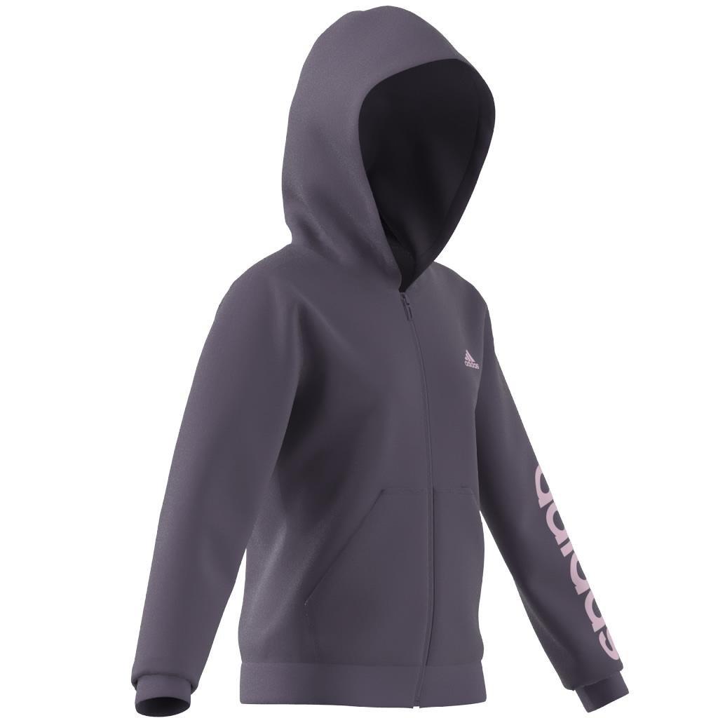 Kids Essentials Linear Logo Full-Zip Hoodie, Purple, A901_ONE, large image number 10