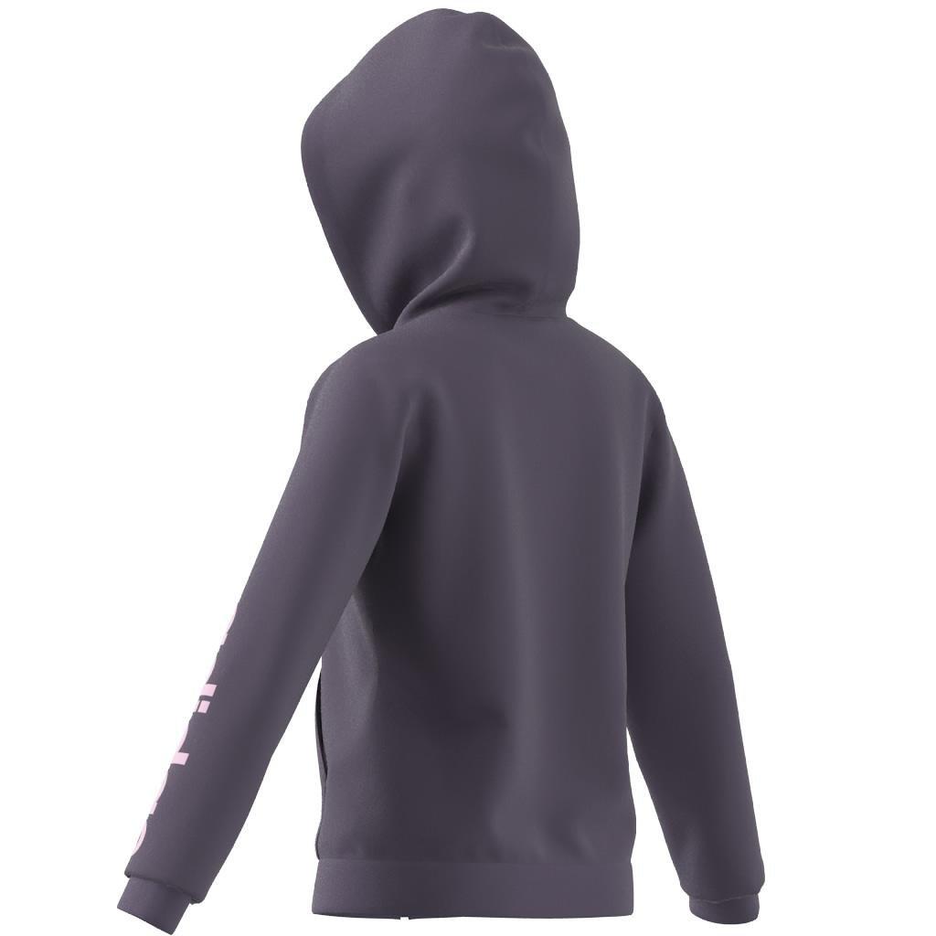 Kids Essentials Linear Logo Full-Zip Hoodie, Purple, A901_ONE, large image number 11