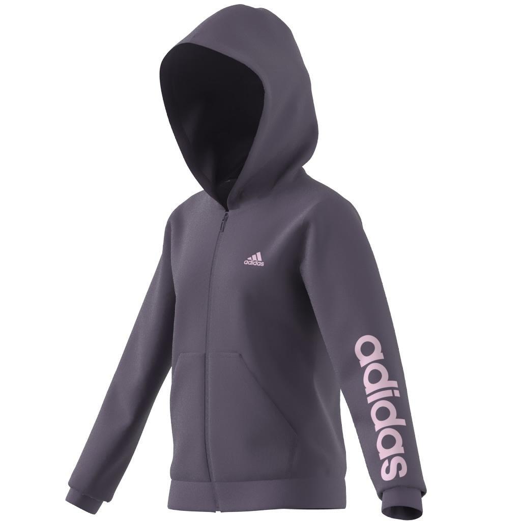 Kids Essentials Linear Logo Full-Zip Hoodie, Purple, A901_ONE, large image number 12