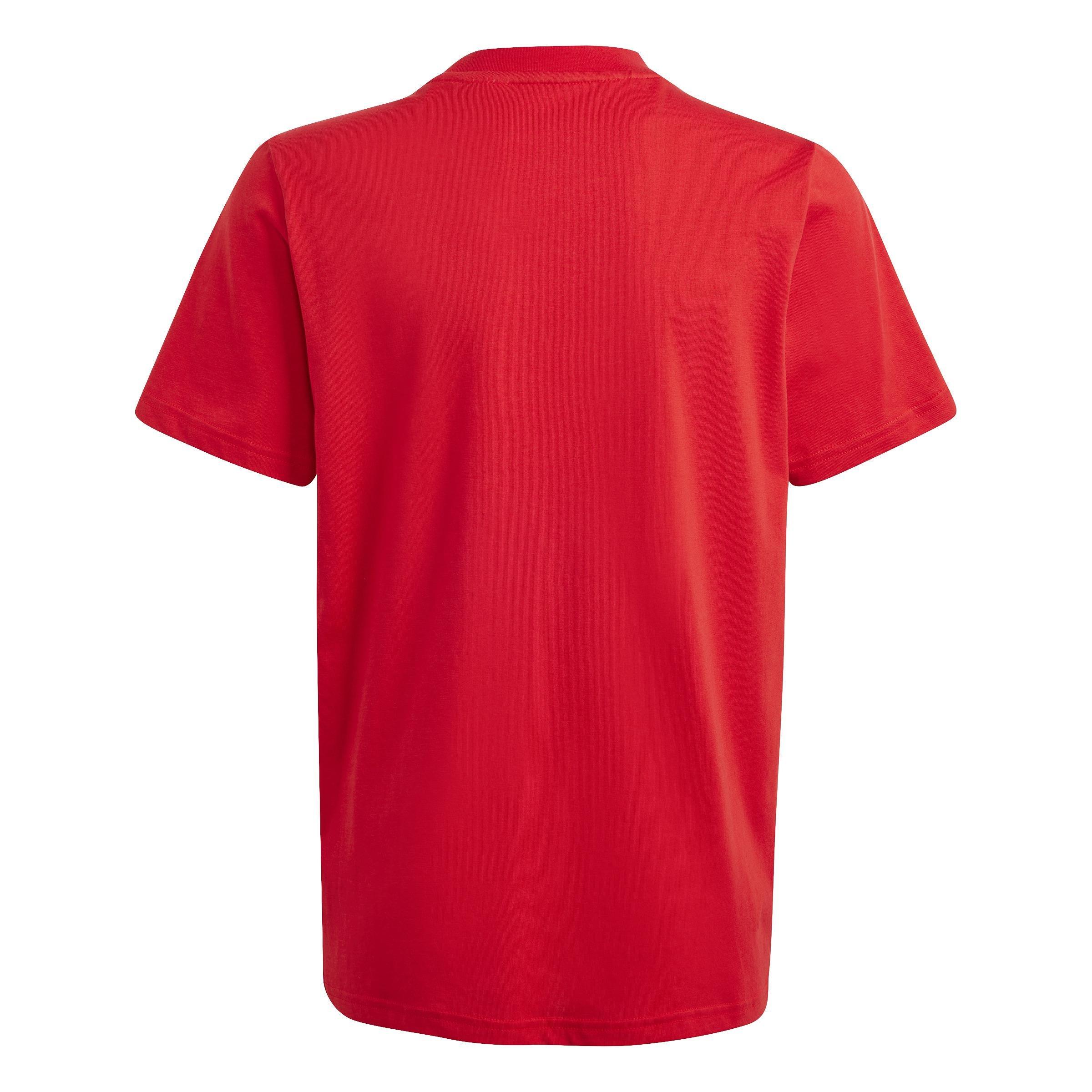 Unisex Kids Big Logo Cotton T-Shirt, Red, , large image number 2