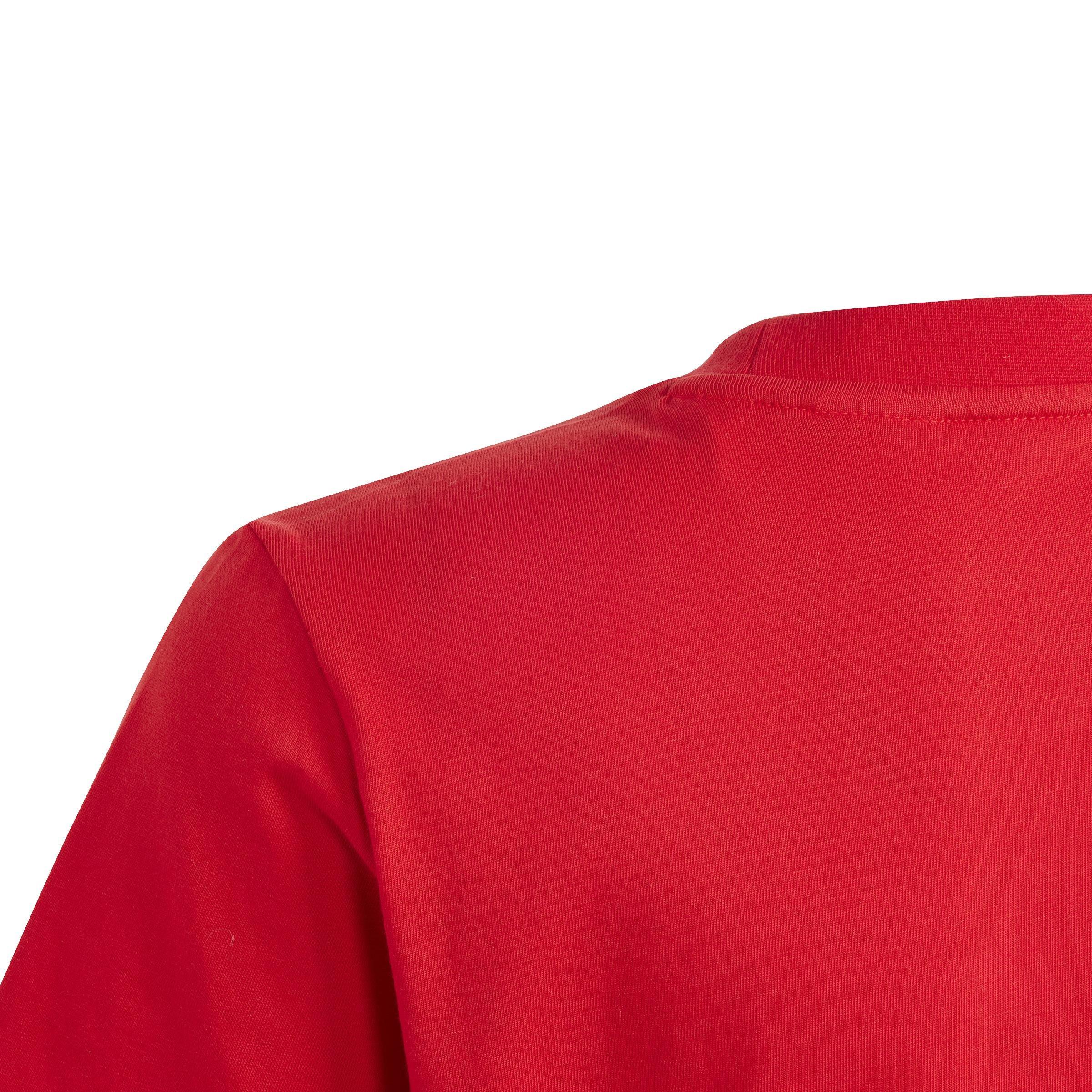 Unisex Kids Big Logo Cotton T-Shirt, Red, , large image number 5