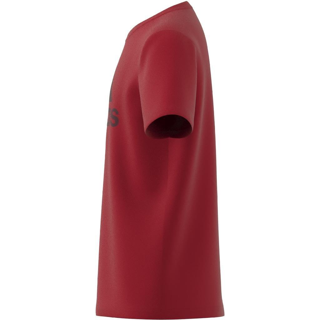 Unisex Kids Big Logo Cotton T-Shirt, Red, , large image number 12