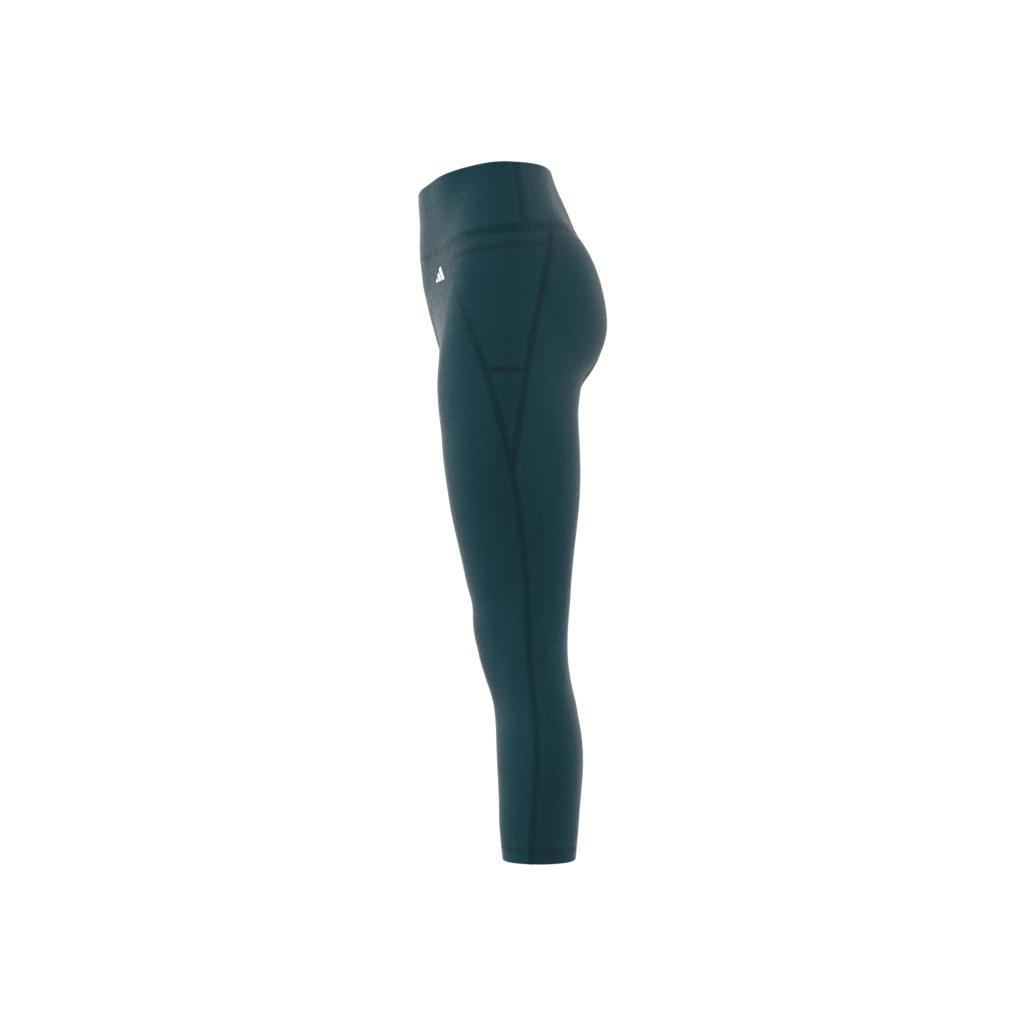 Optime Stash Pocket High-Waisted 7/8 Leggings, Turquoise, A901_ONE, large image number 5