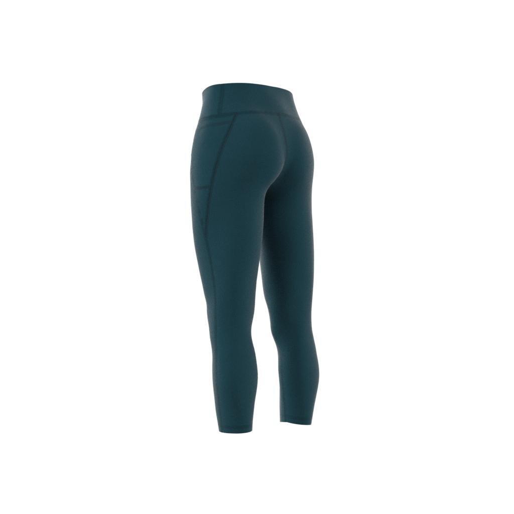 Optime Stash Pocket High-Waisted 7/8 Leggings, Turquoise, A901_ONE, large image number 8