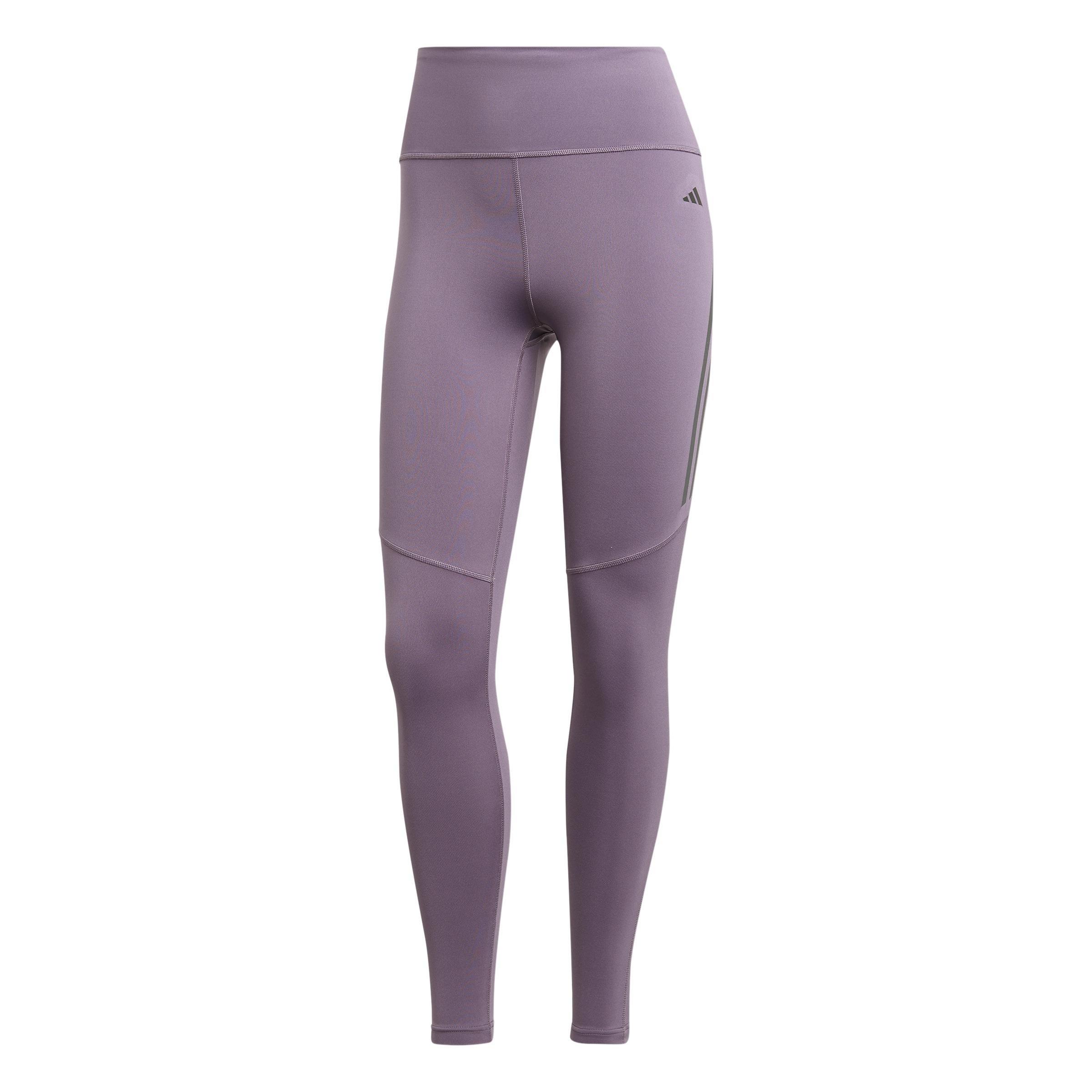 DailyRun 3-Stripes 7/8 Leggings, Purple, A901_ONE, large image number 0