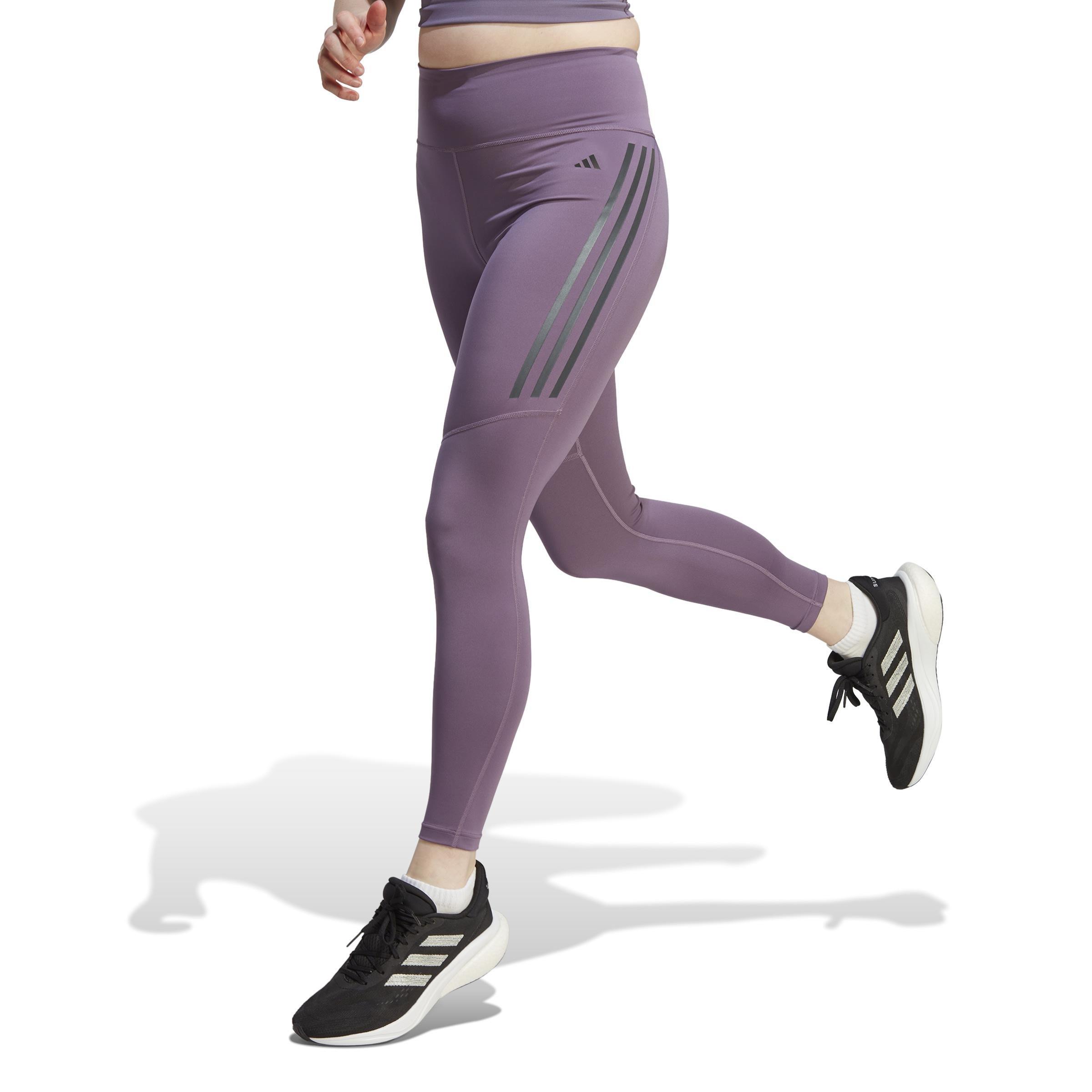 DailyRun 3-Stripes 7/8 Leggings, Purple, A901_ONE, large image number 6