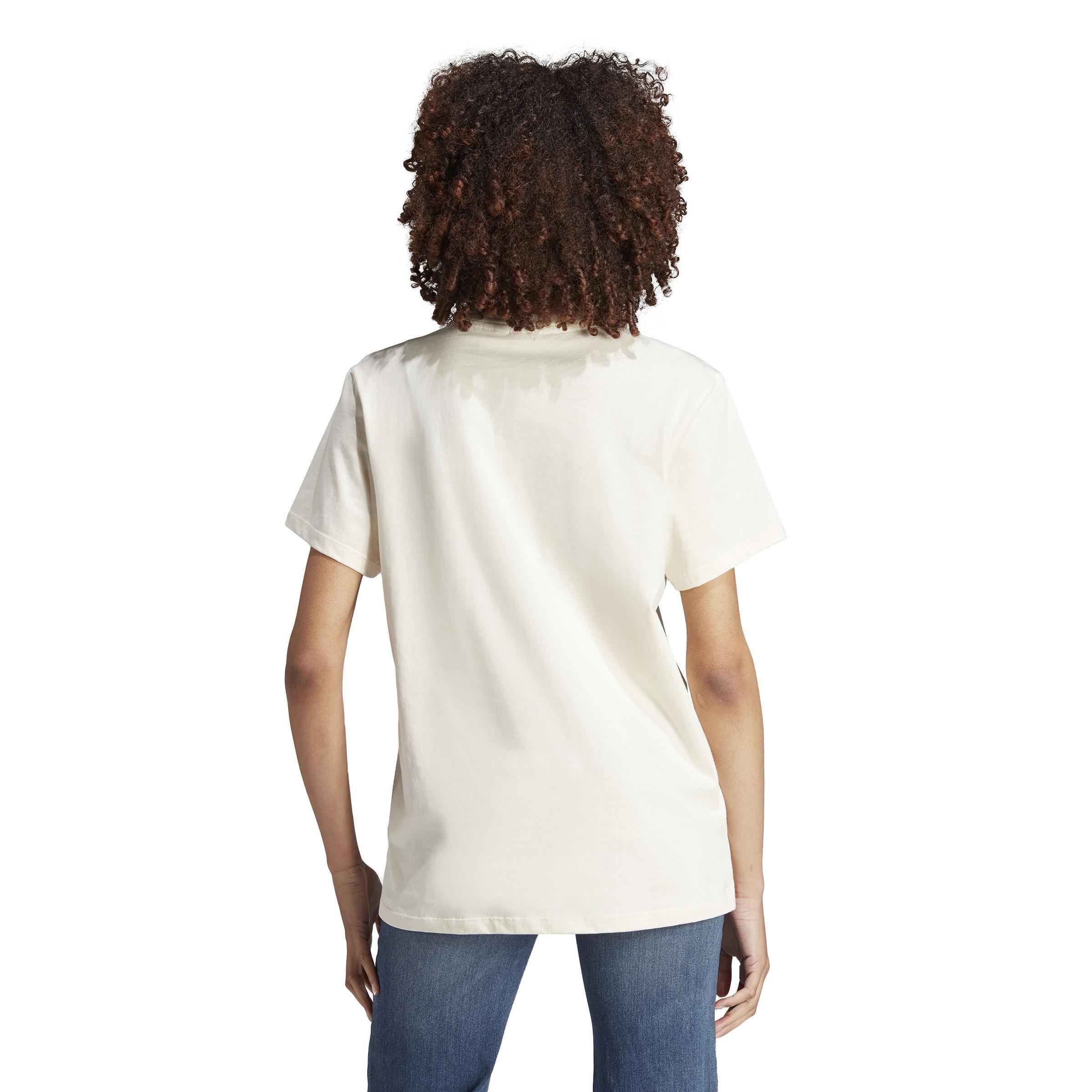 Trefoil Monogram Infill T-Shirt, White, A901_ONE, large image number 3