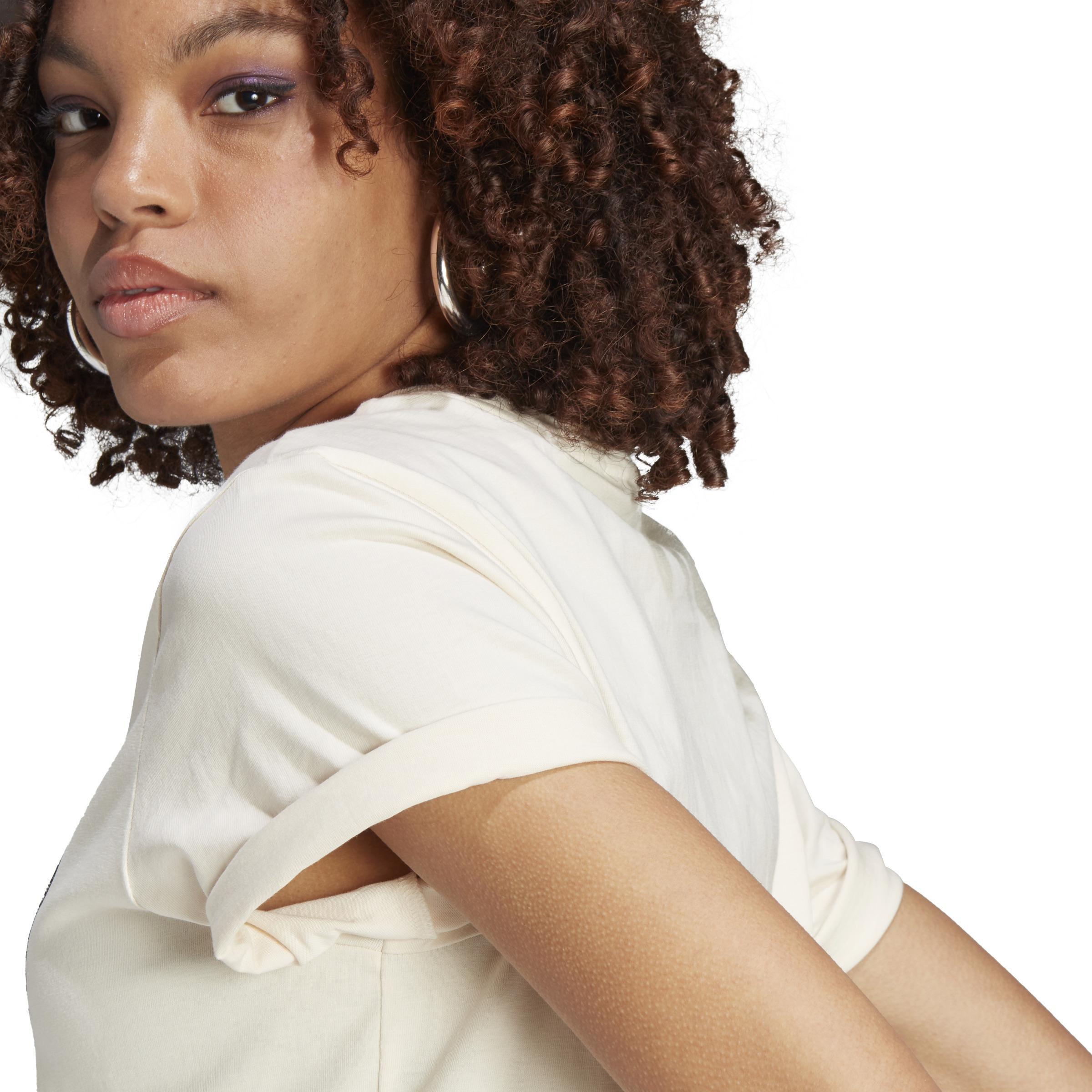 Trefoil Monogram Infill T-Shirt, White, A901_ONE, large image number 5