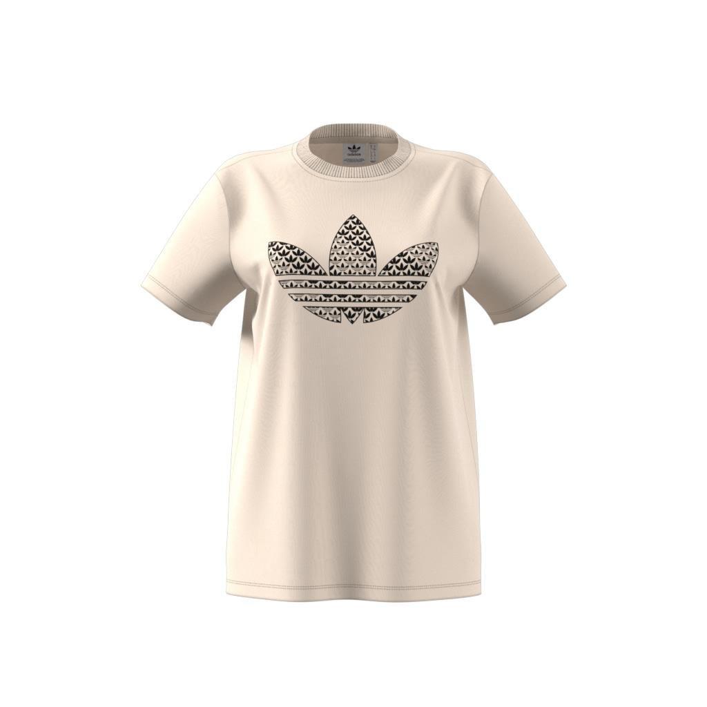 Trefoil Monogram Infill T-Shirt, White, A901_ONE, large image number 8