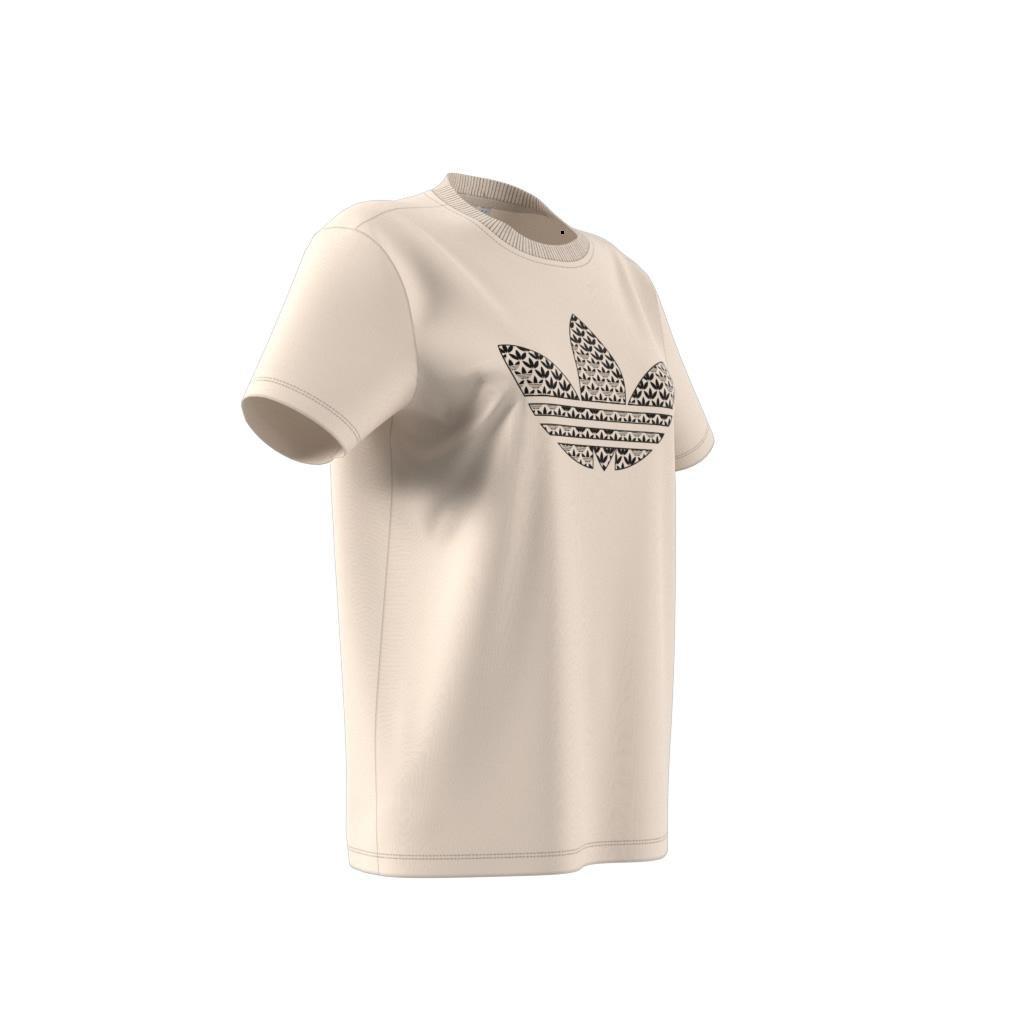 Trefoil Monogram Infill T-Shirt, White, A901_ONE, large image number 9