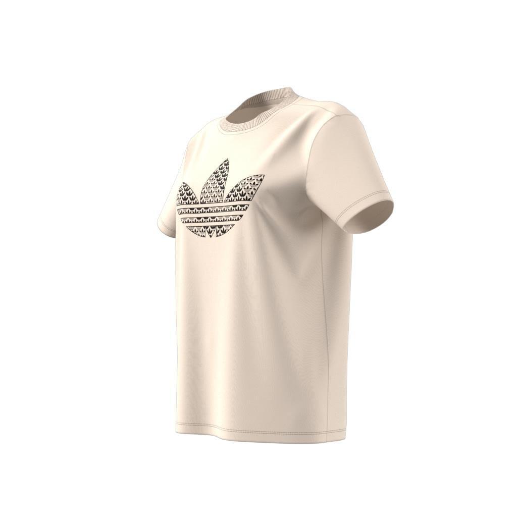 Trefoil Monogram Infill T-Shirt, White, A901_ONE, large image number 13