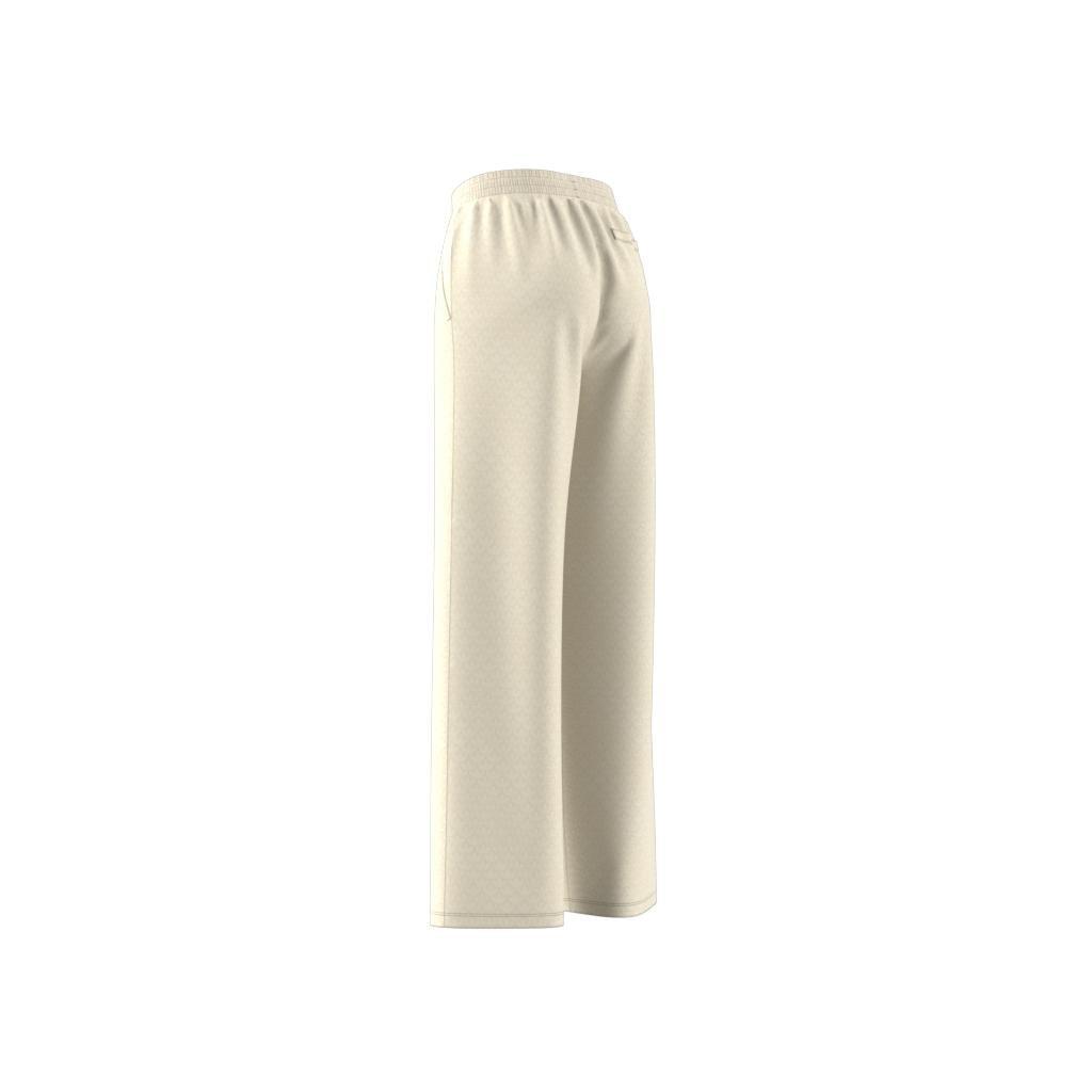 Trefoil Monogram Satin Joggers, White, , large image number 5