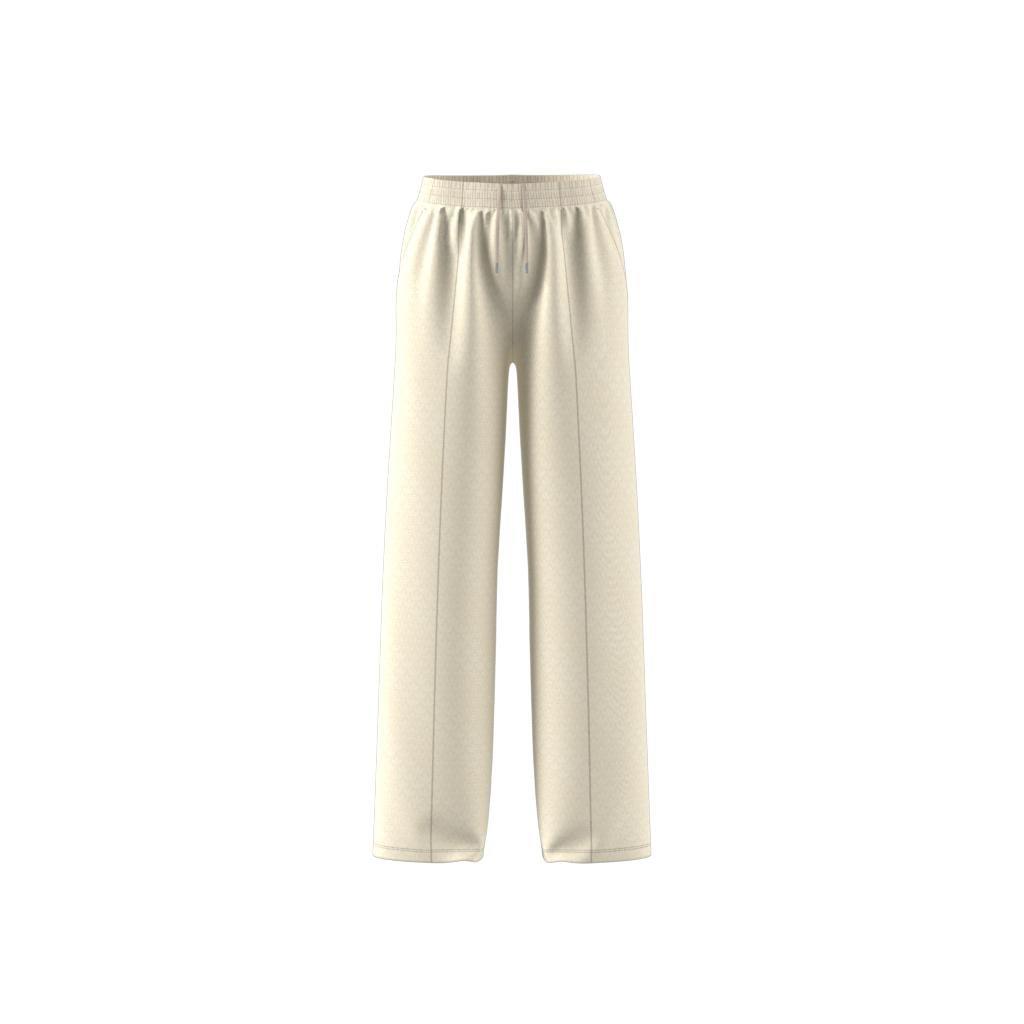 Trefoil Monogram Satin Joggers, White, , large image number 9