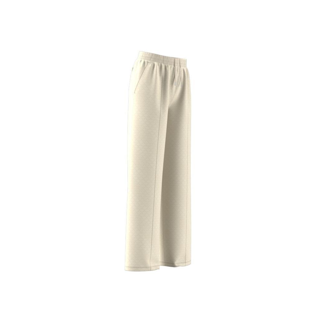 Trefoil Monogram Satin Joggers, White, , large image number 10
