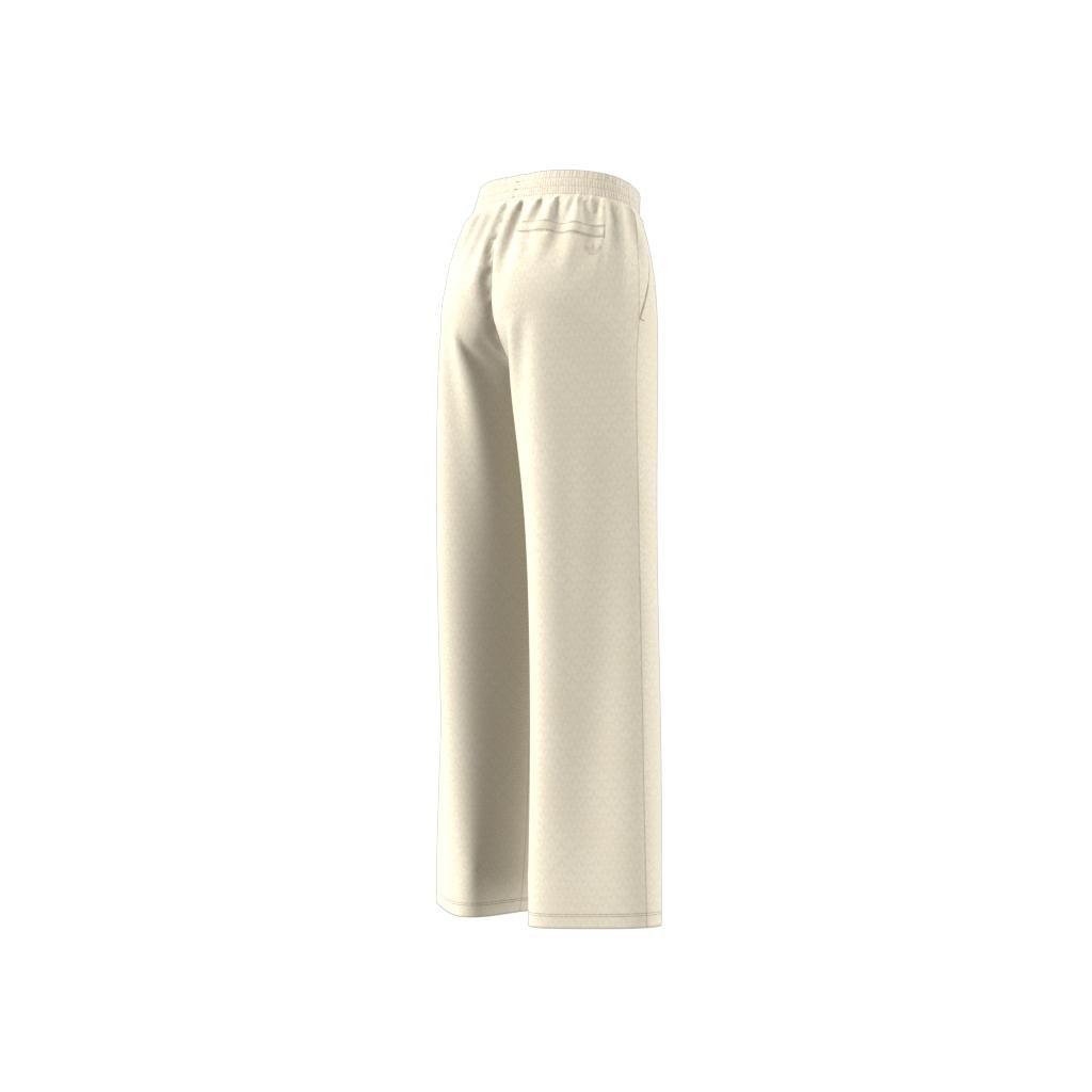 Trefoil Monogram Satin Joggers, White, , large image number 12