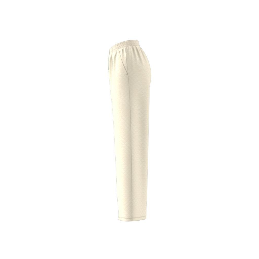 Trefoil Monogram Satin Joggers, White, , large image number 13