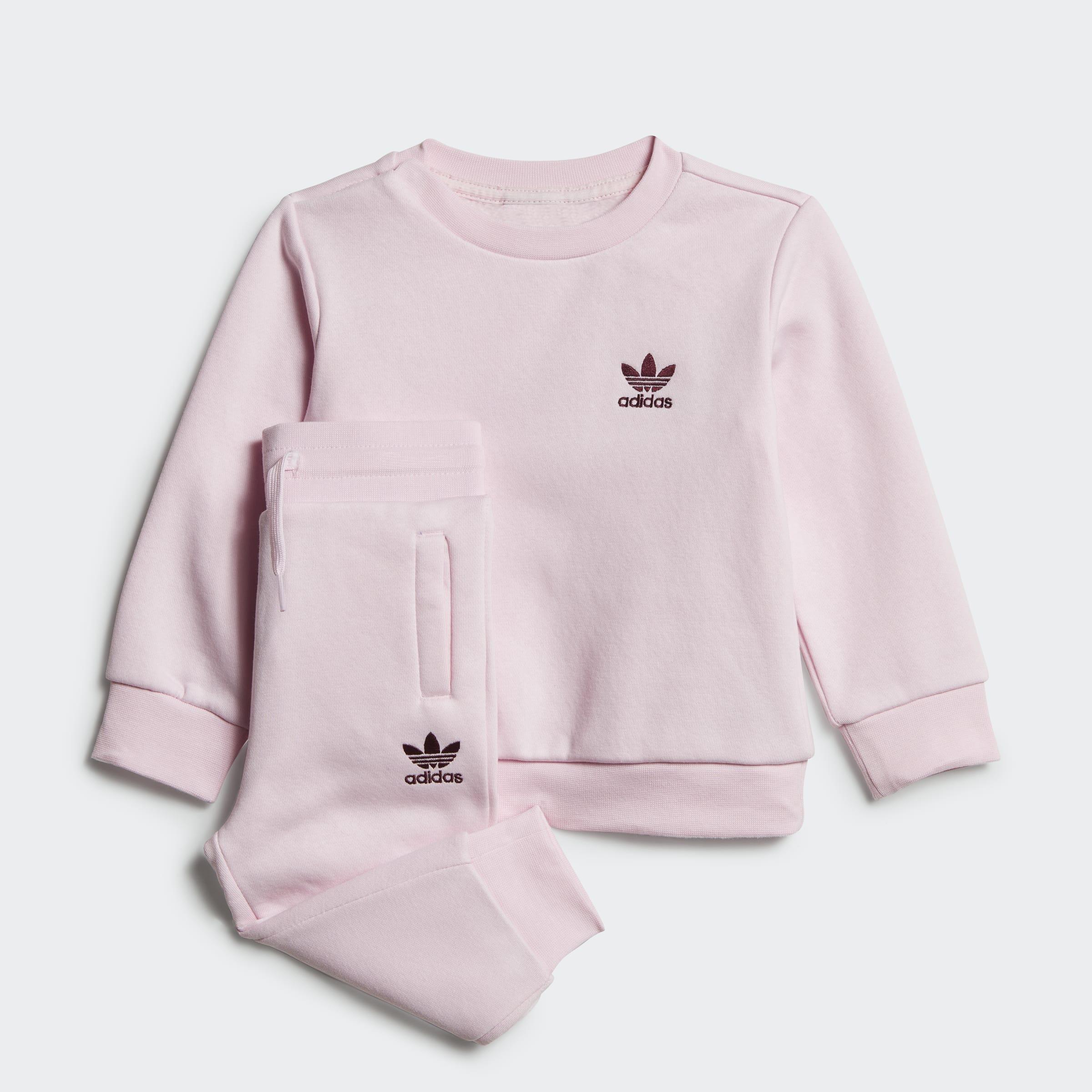 Kids Unisex Adicolor Crew Set, Pink, A901_ONE, large image number 0