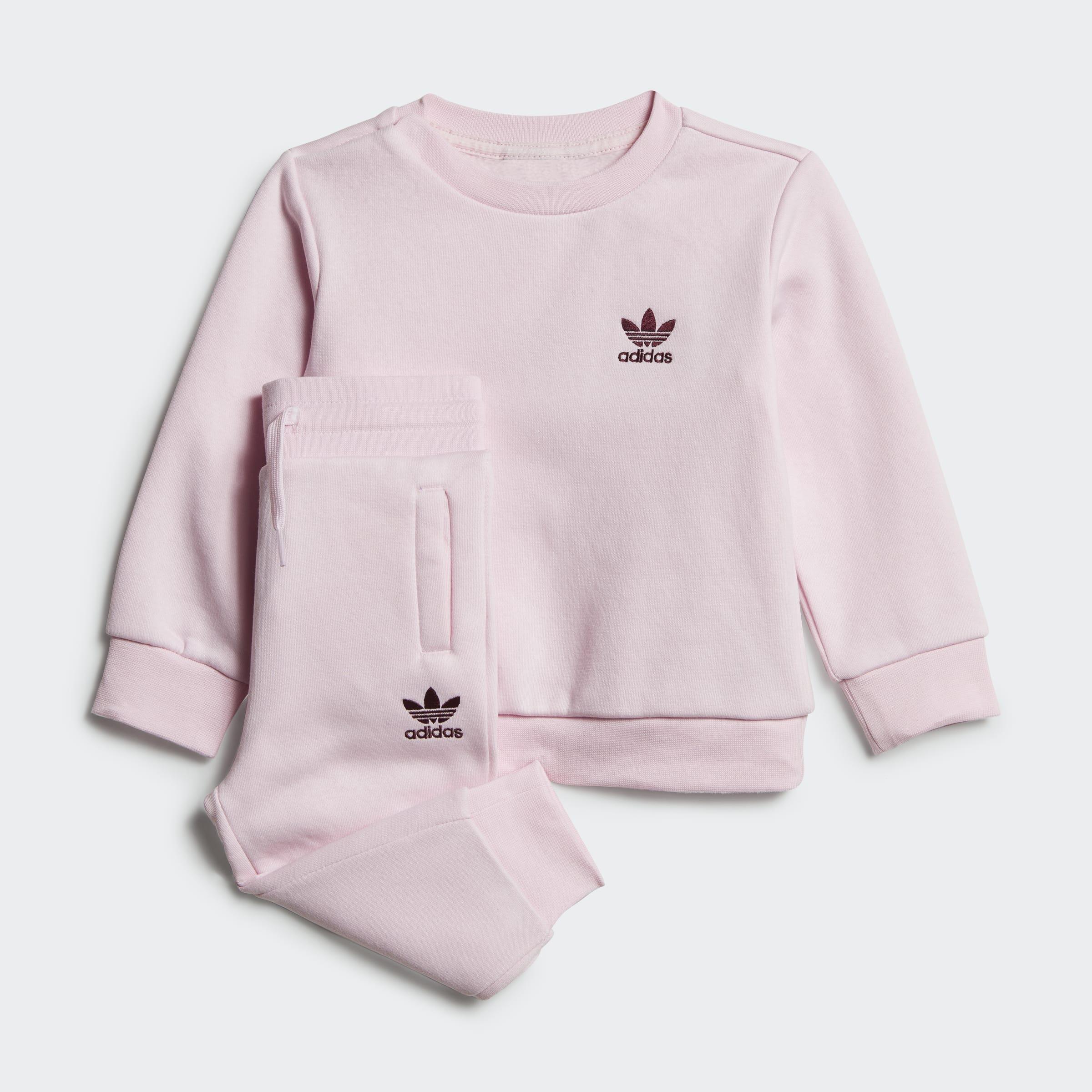 Kids Unisex Adicolor Crew Set, Pink, A901_ONE, large image number 1