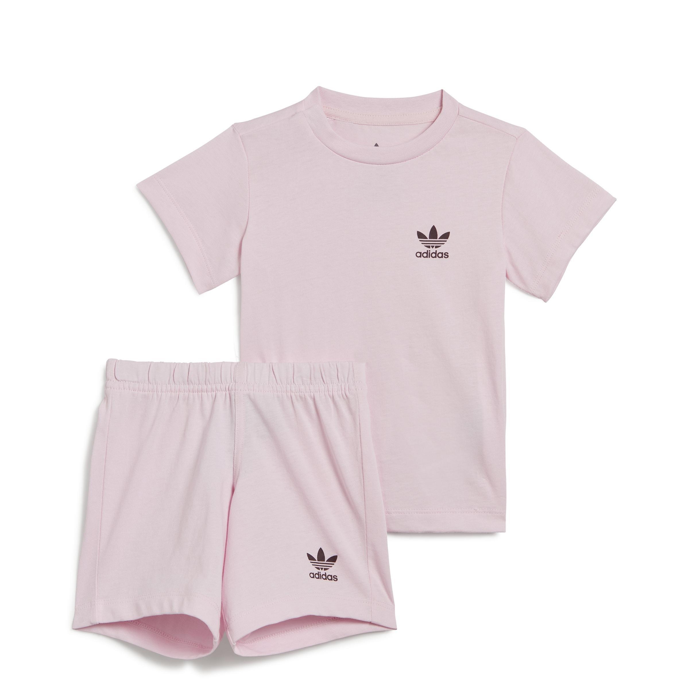 Unisex Kids Shorts And Tee Set, Pink, , large image number 0