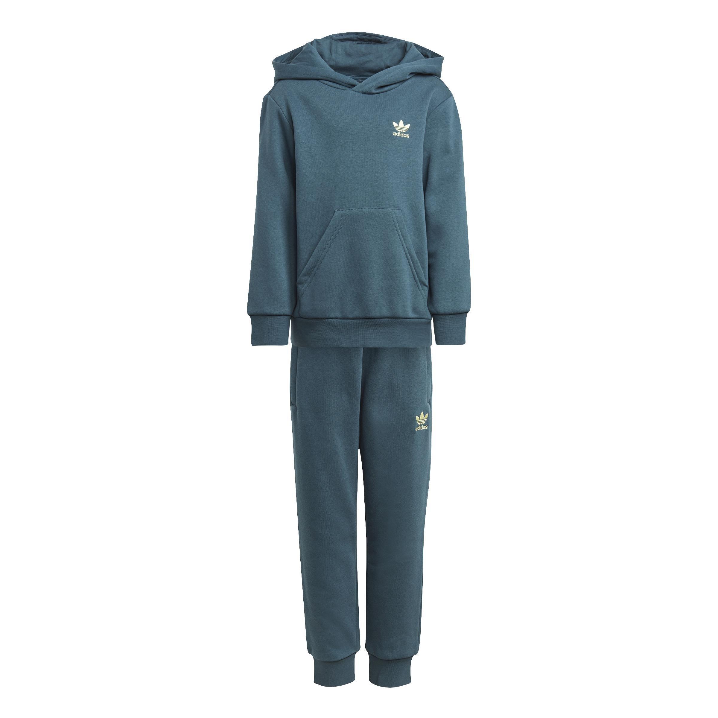 Unisex Kids Adicolor Hoodie Set, Turquoise, A901_ONE, large image number 0