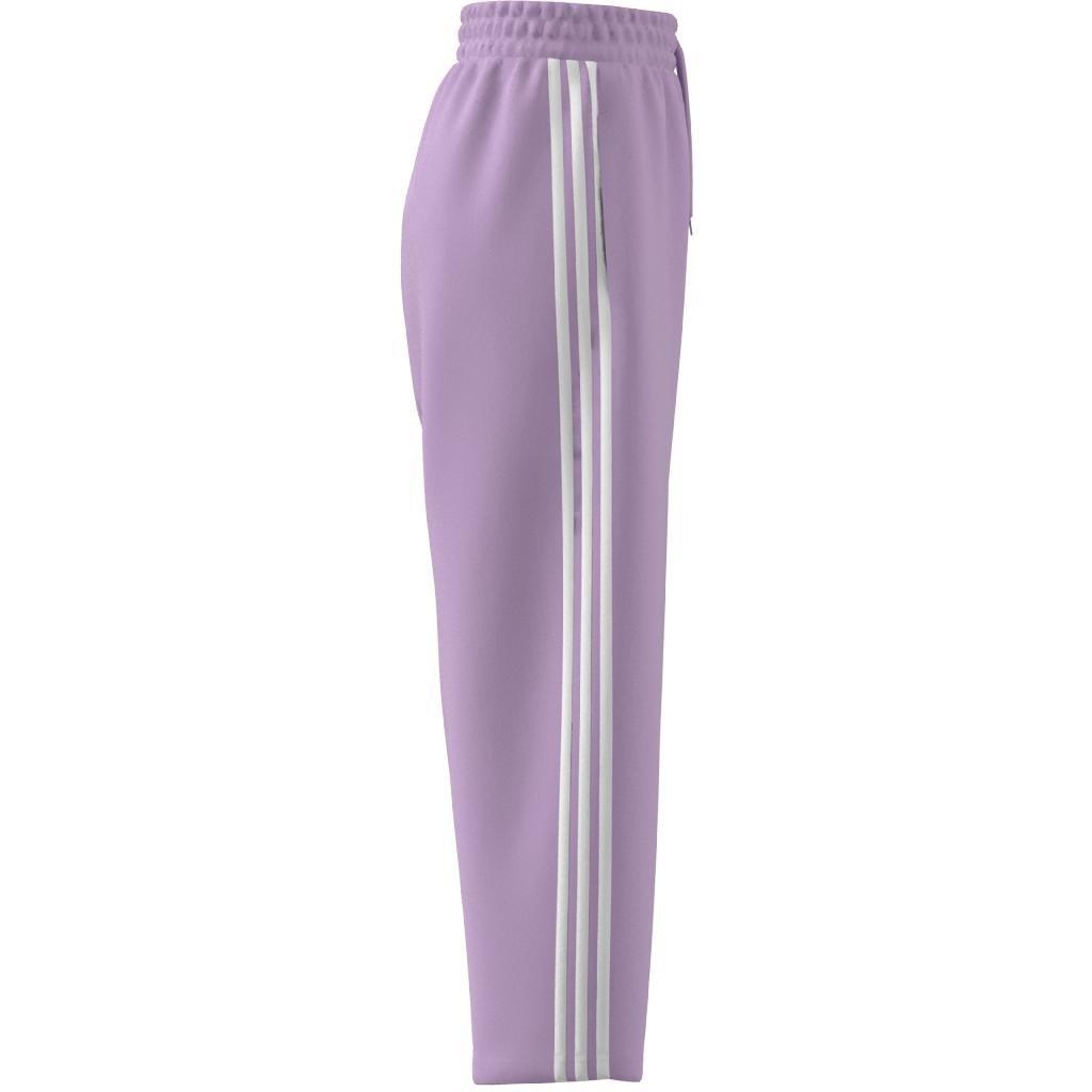 Essentials 3-Stripes Open Hem Fleece Joggers, Purple, , large image number 6