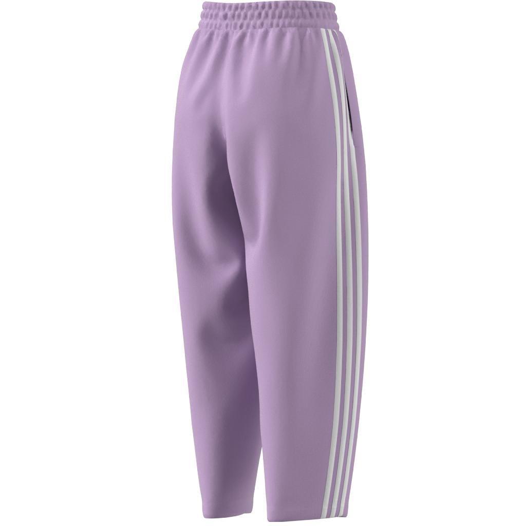 Essentials 3-Stripes Open Hem Fleece Joggers, Purple, , large image number 11