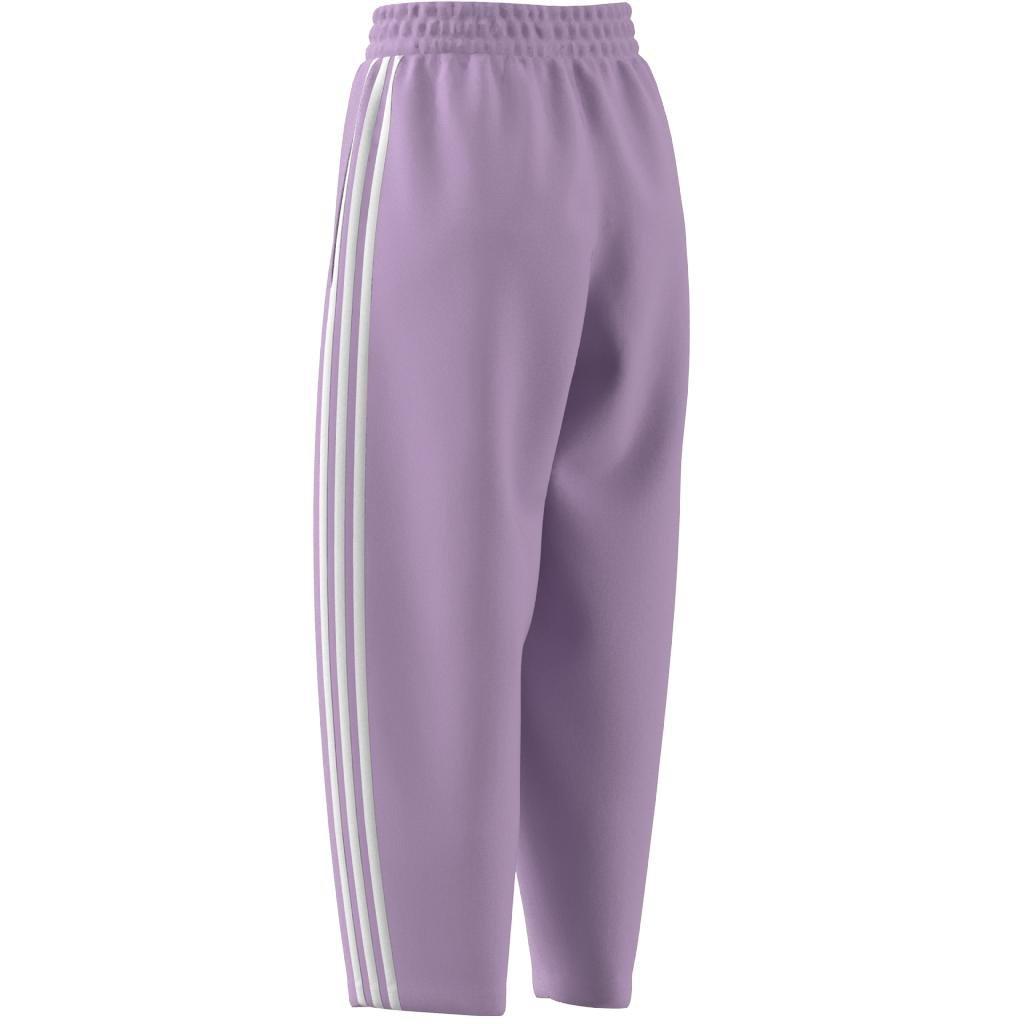 Essentials 3-Stripes Open Hem Fleece Joggers, Purple, , large image number 12