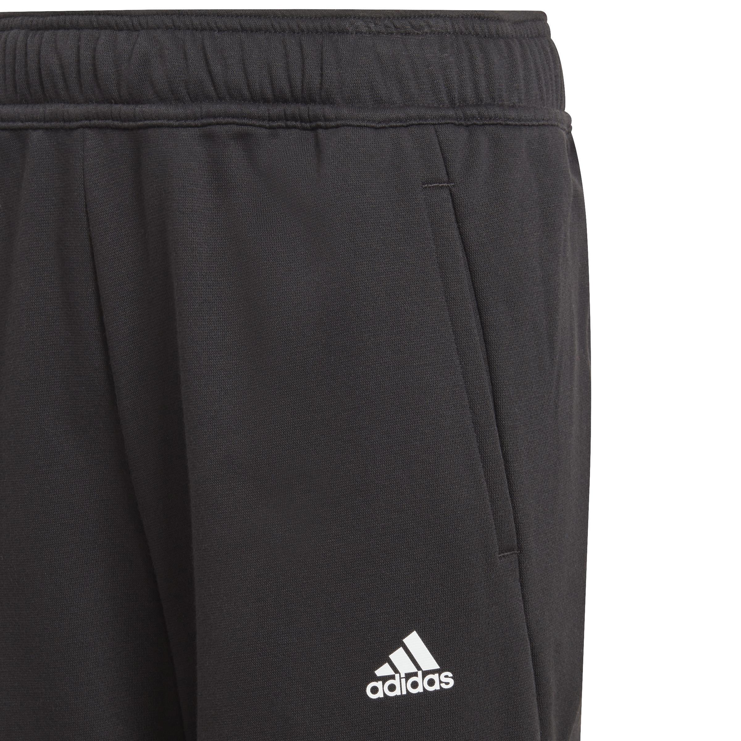 Unisex Kids Tiberio 3-Stripes Colorblock Fleece Joggers, Black, A901_ONE, large image number 4