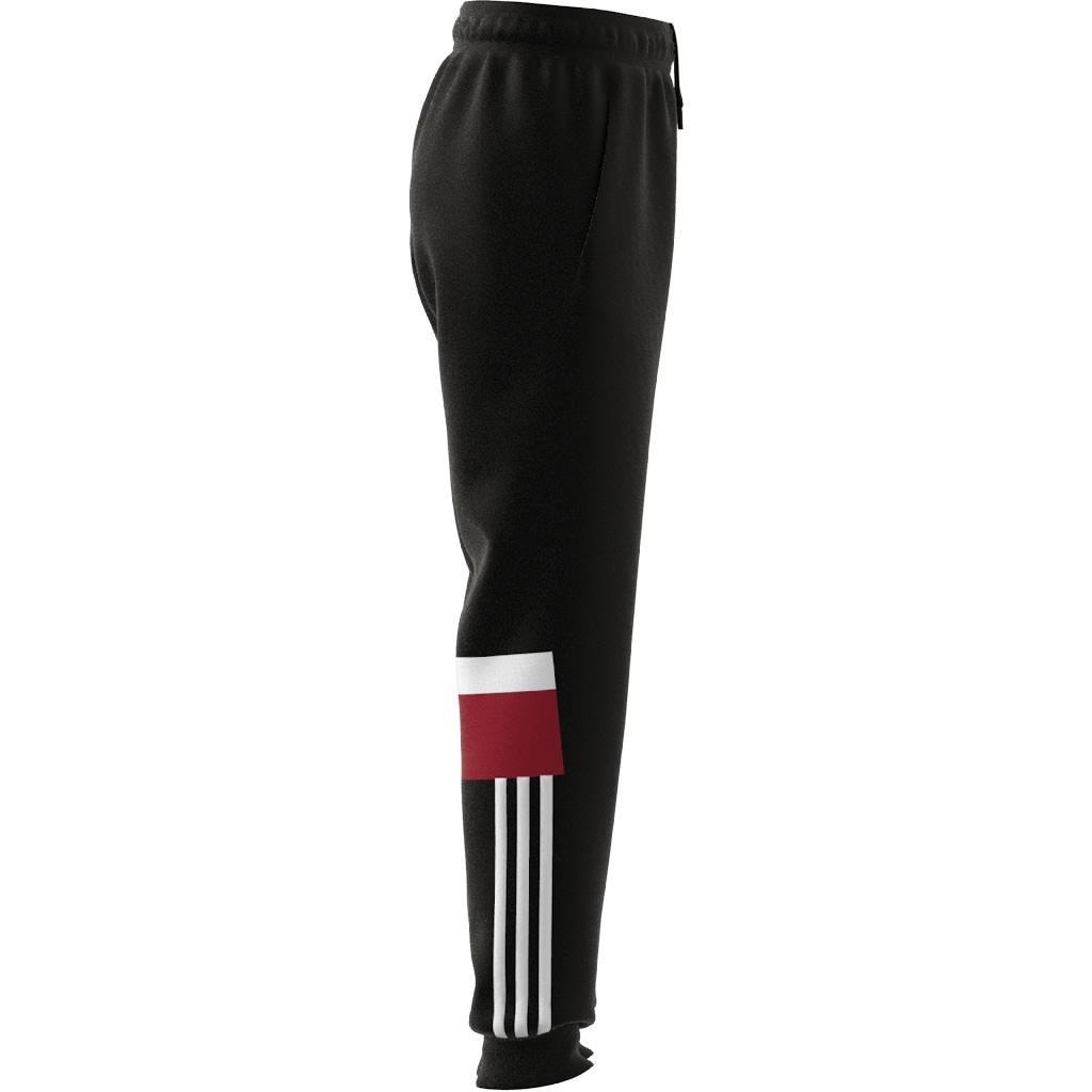 Unisex Kids Tiberio 3-Stripes Colorblock Fleece Joggers, Black, A901_ONE, large image number 7